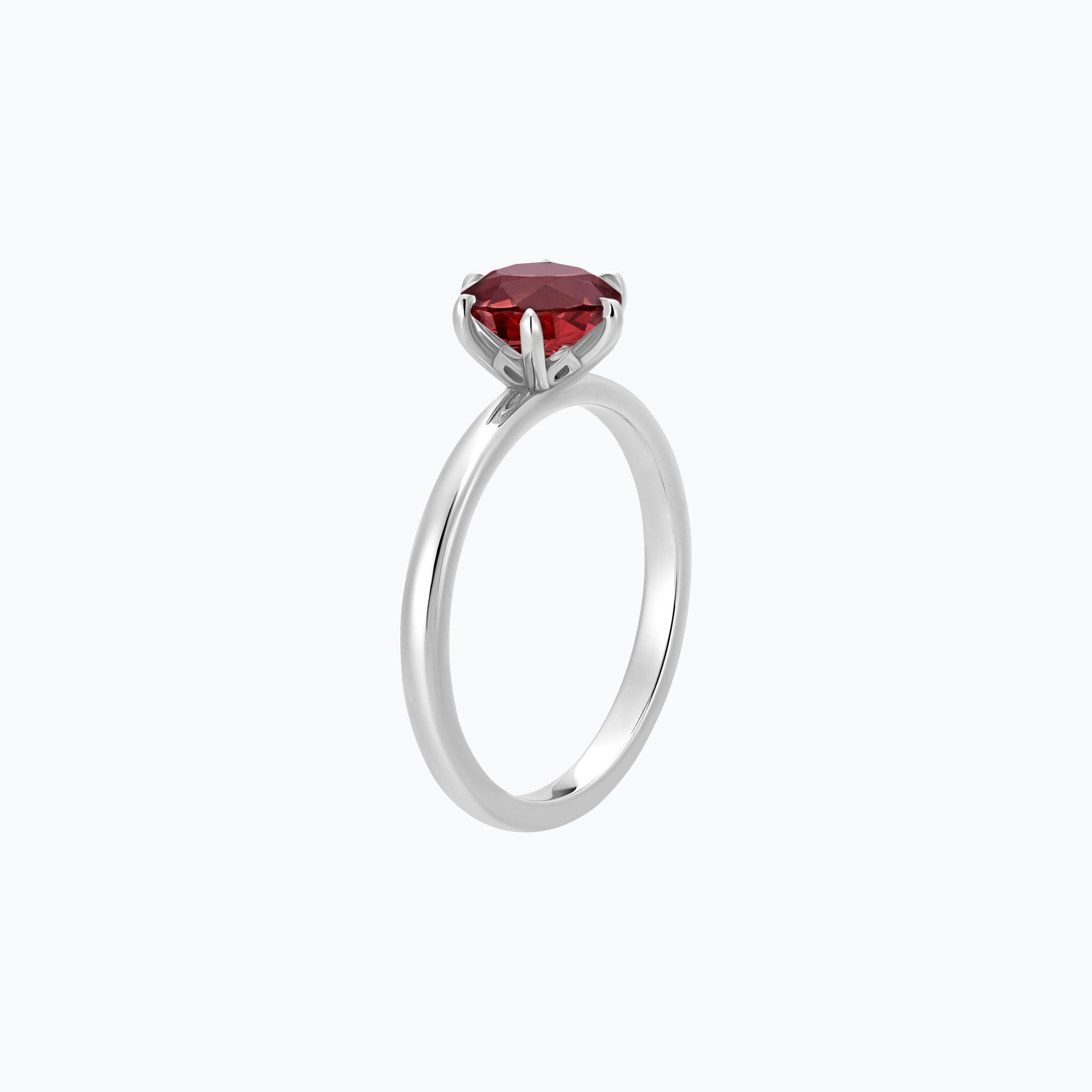 Solitaire Tulipe Rubis 6 mm