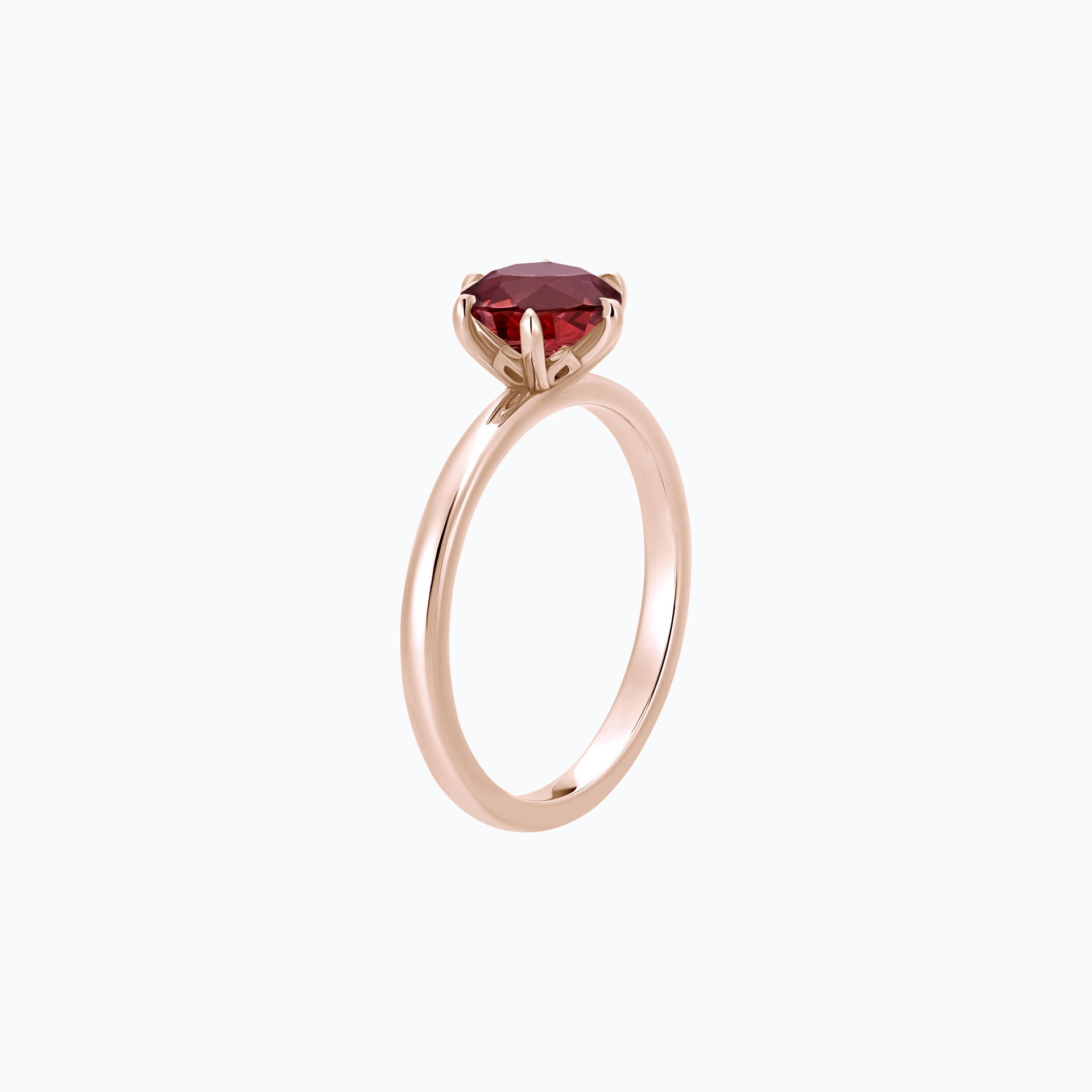 Solitaire Tulipe Rubis 6 mm
