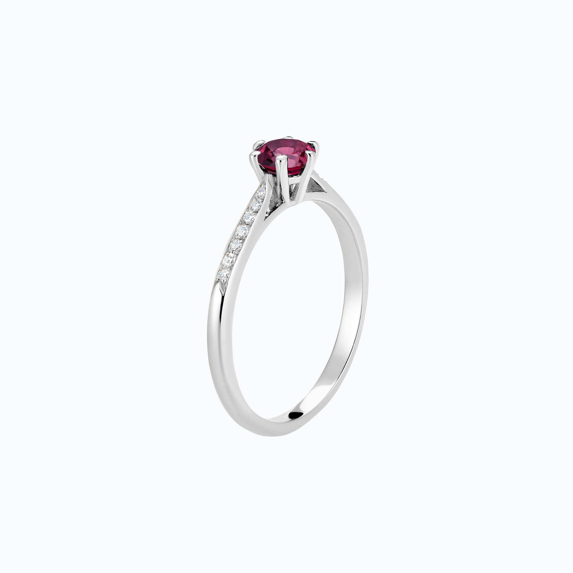 Solitaire Pavé Félicia Rubis