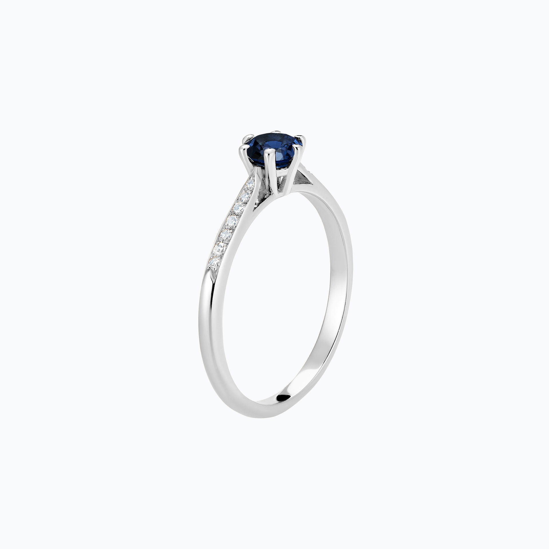 Solitaire Pavé Félicia Saphir
