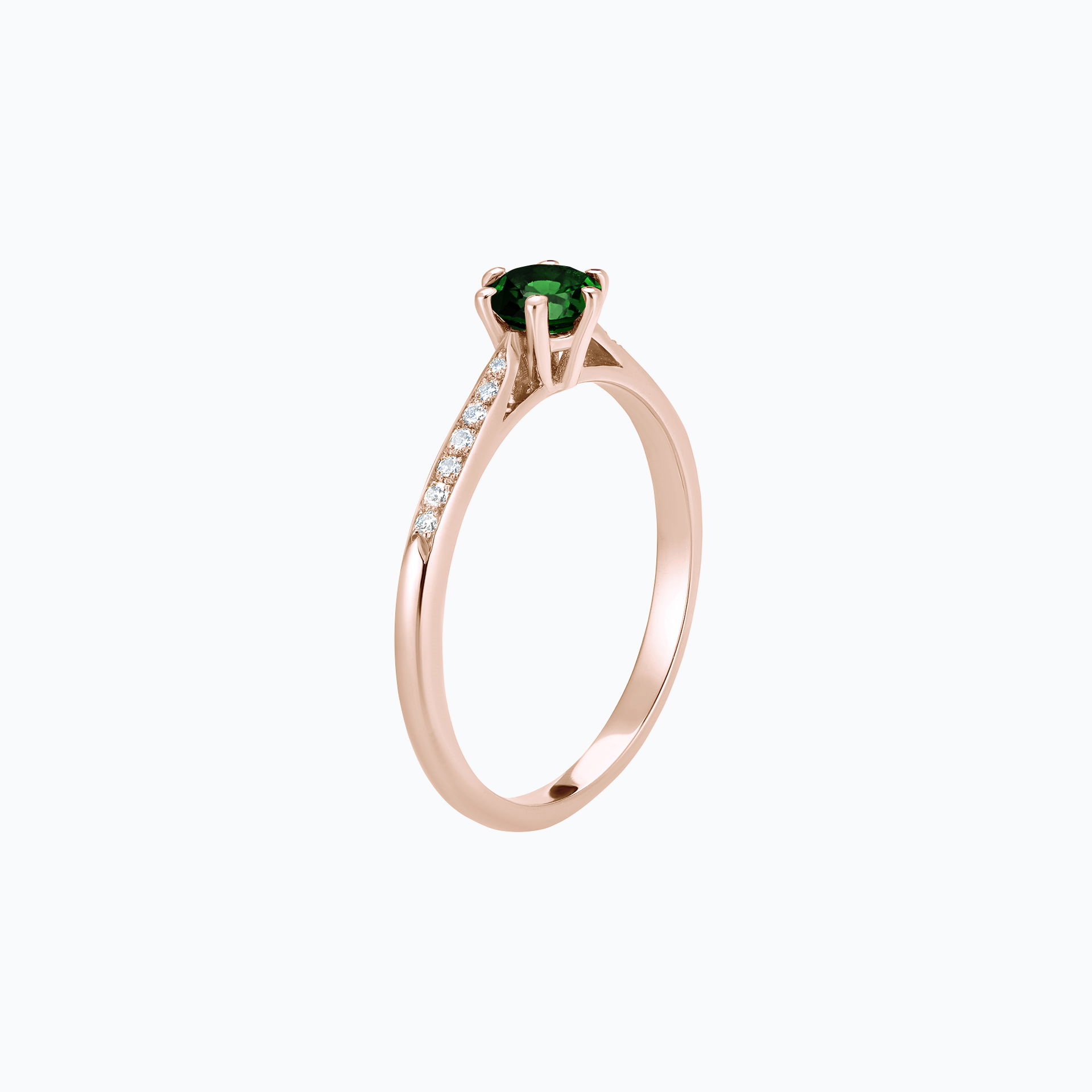 Solitaire Pavé Félicia Tsavorite