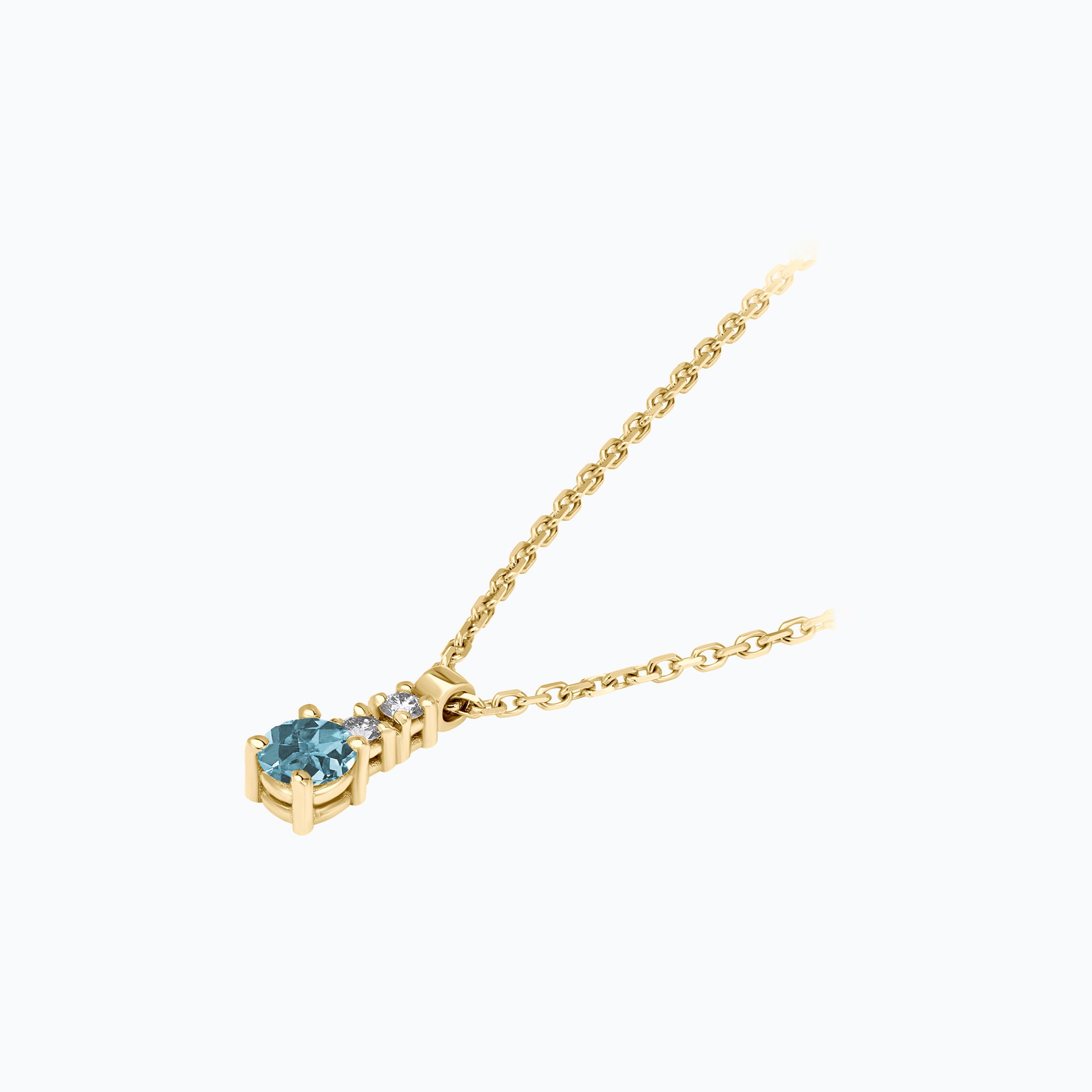 Collier Cosmos Aigue-Marine