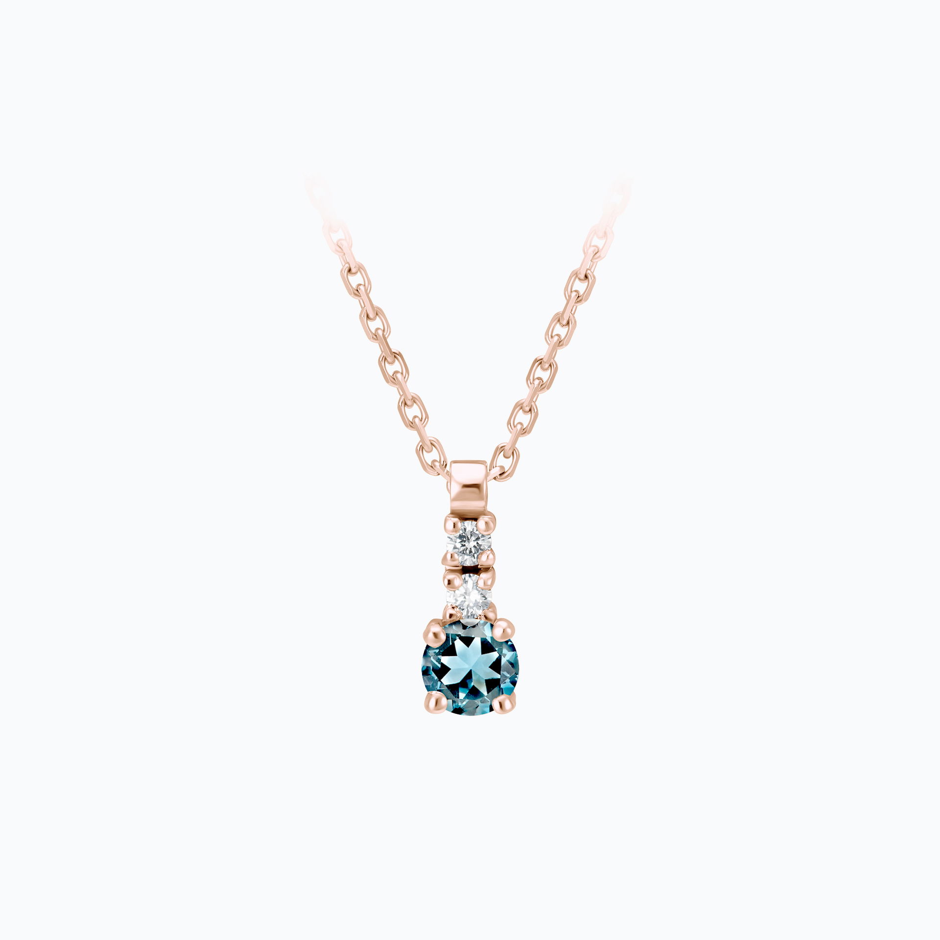 Collier Cosmos Aigue-Marine