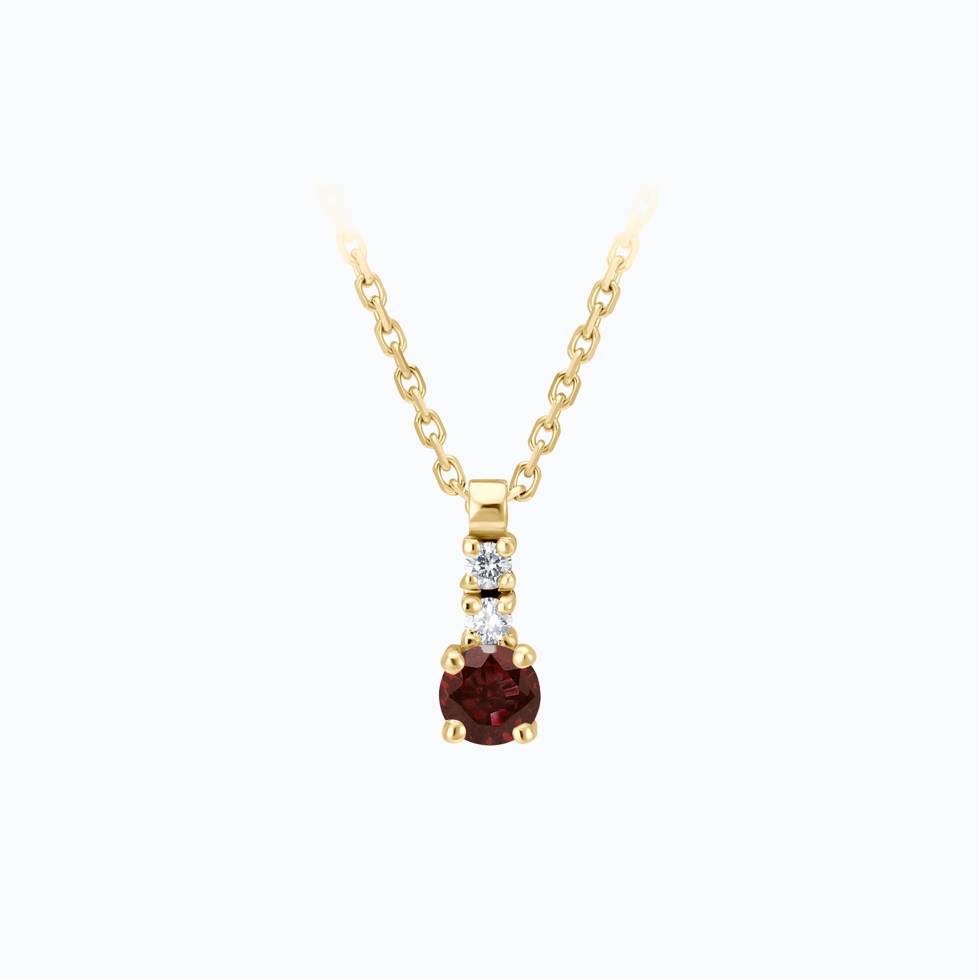 Collier Cosmos Grenat