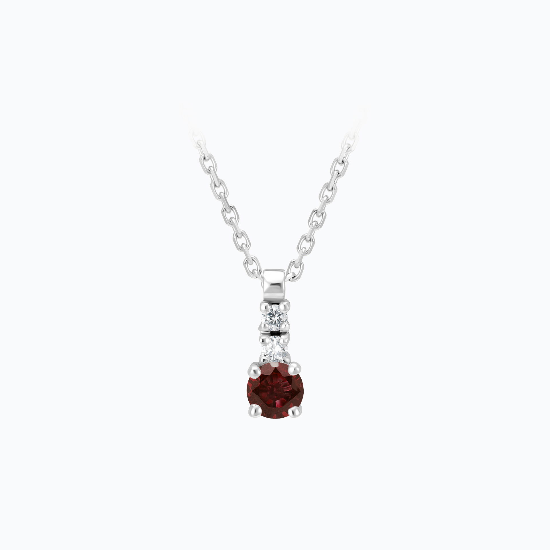 Collier Cosmos Grenat