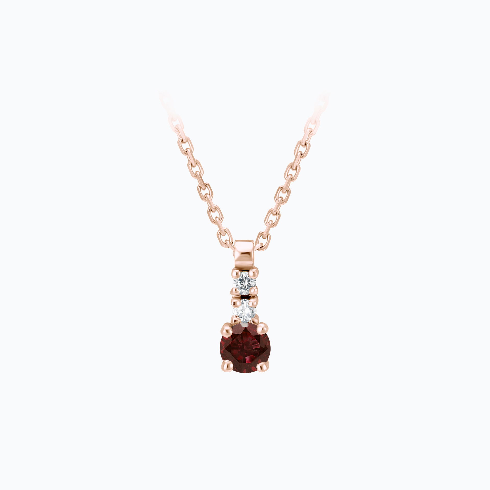 Collier Cosmos Grenat