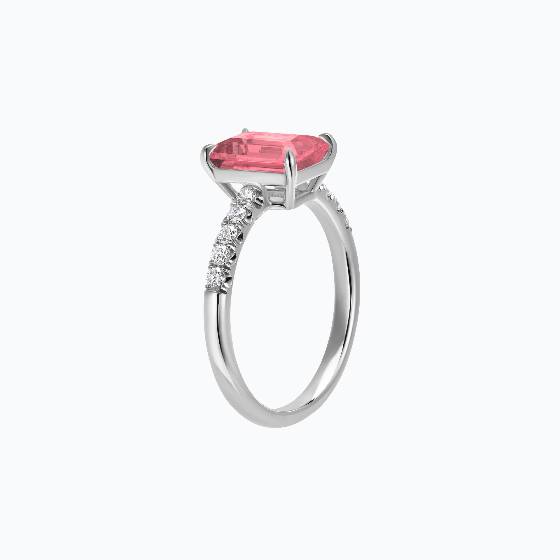 Solitaire Pavé Réglisse Tourmaline