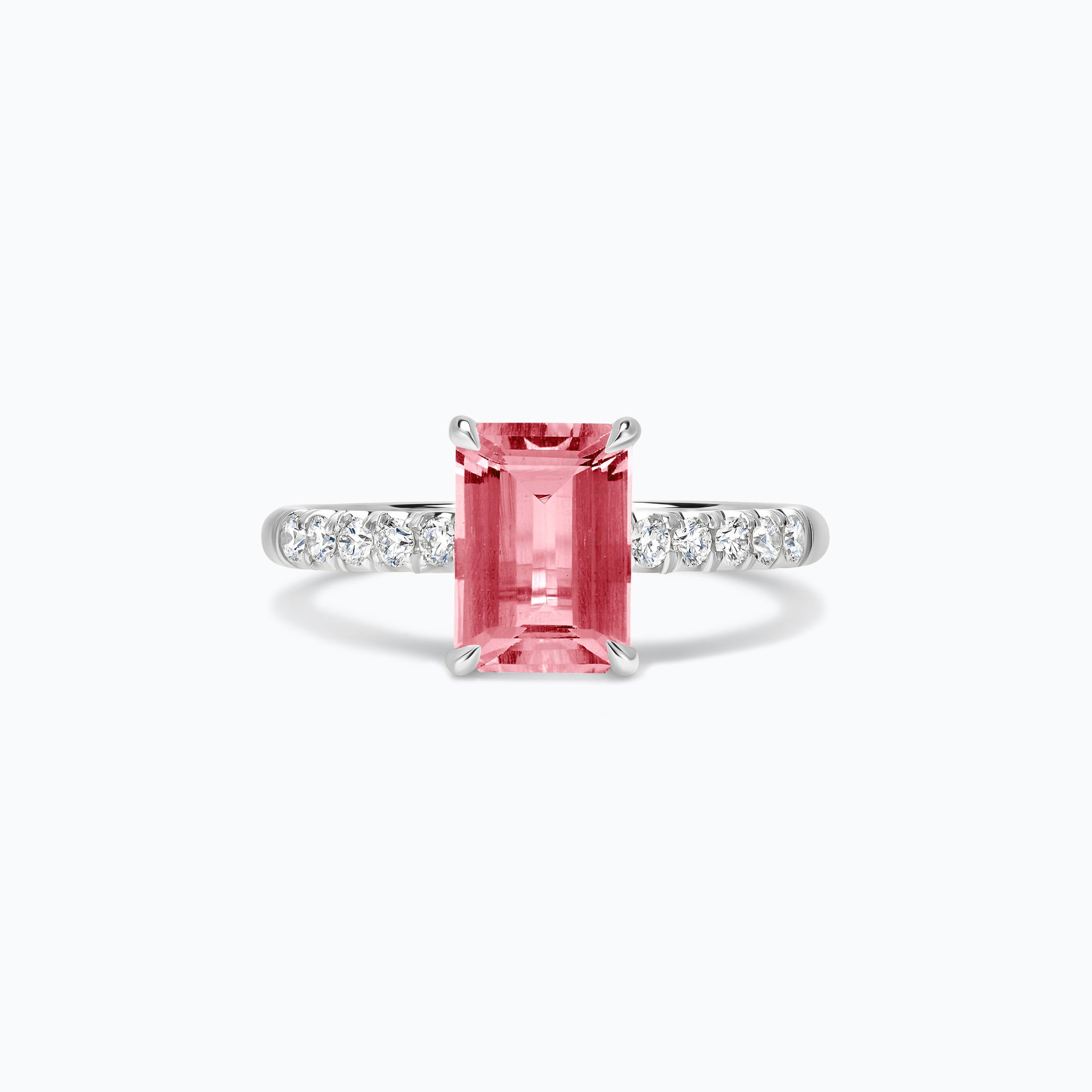 Solitaire Pavé Réglisse Tourmaline