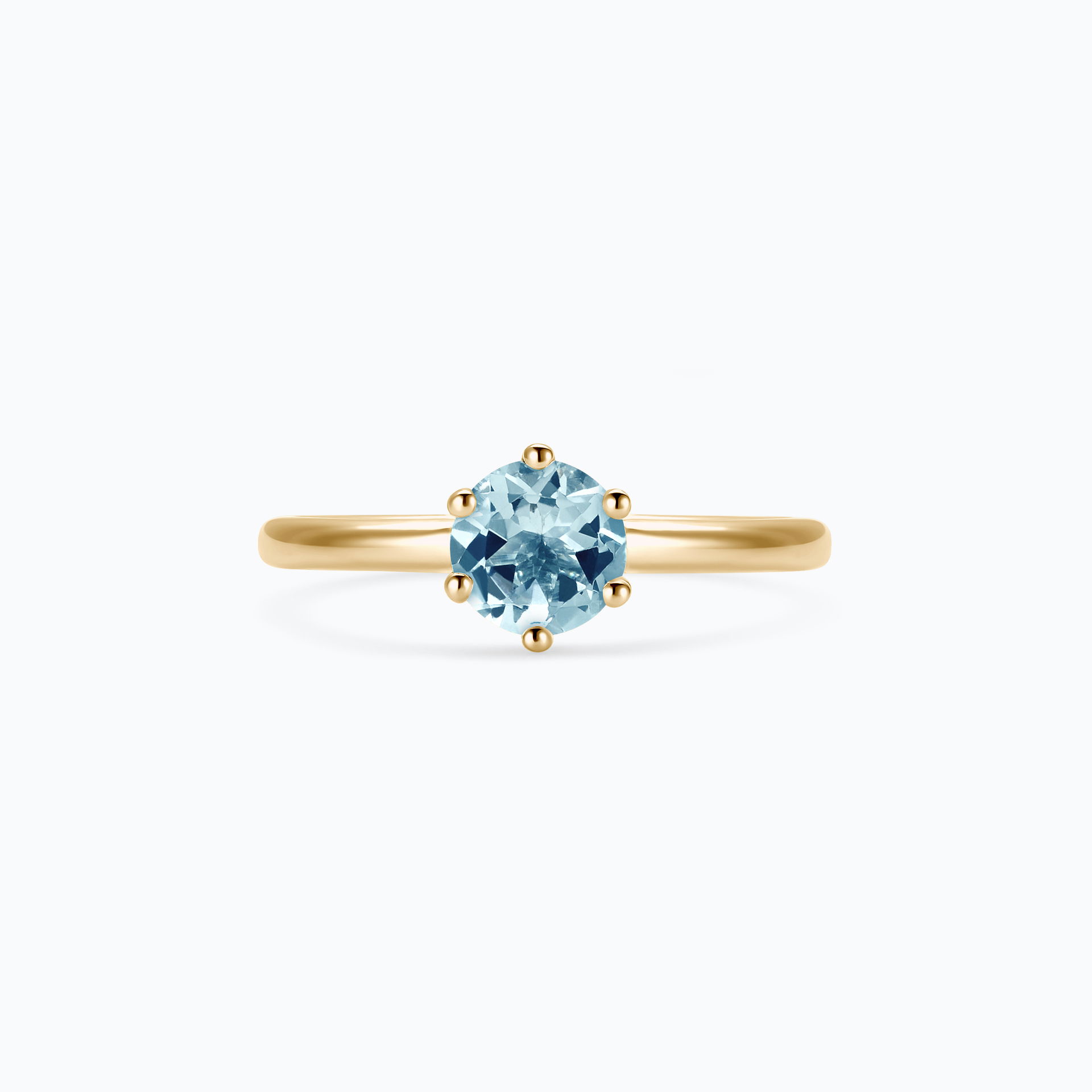 Solitaire Magnolia Aigue-Marine
