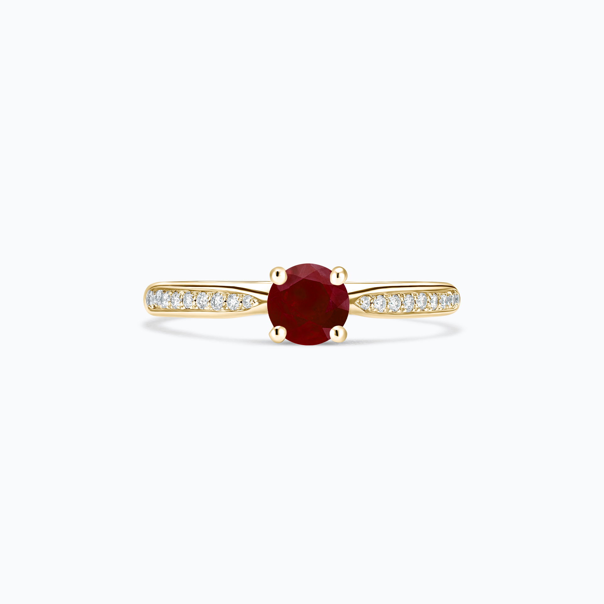 Solitaire Pavé Luna Rubis 4.5 mm