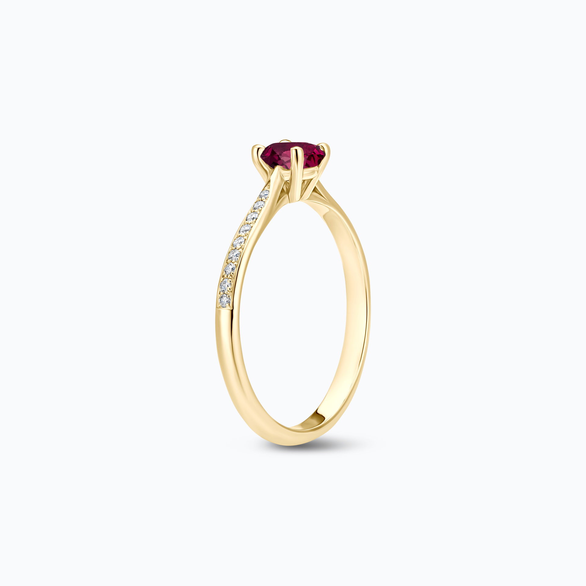 Solitaire Pavé Luna Rubis 4.5 mm