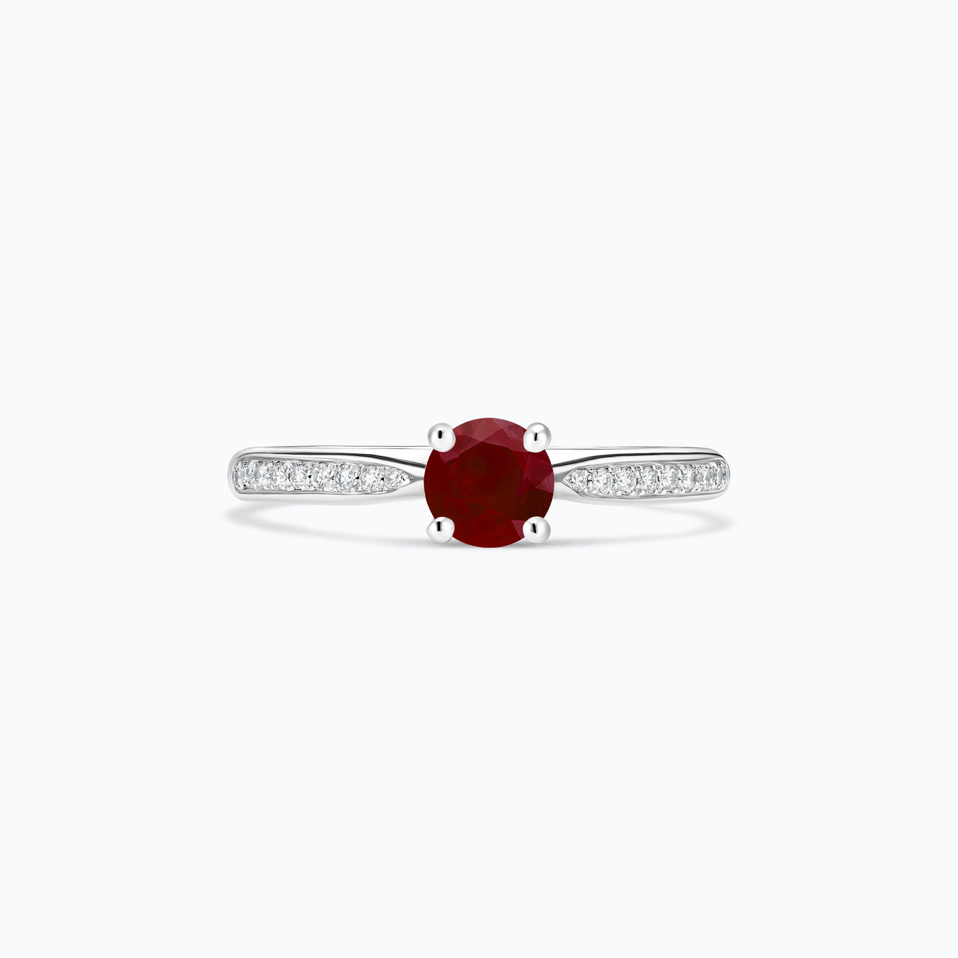 Solitaire Pavé Luna Rubis 4.5 mm