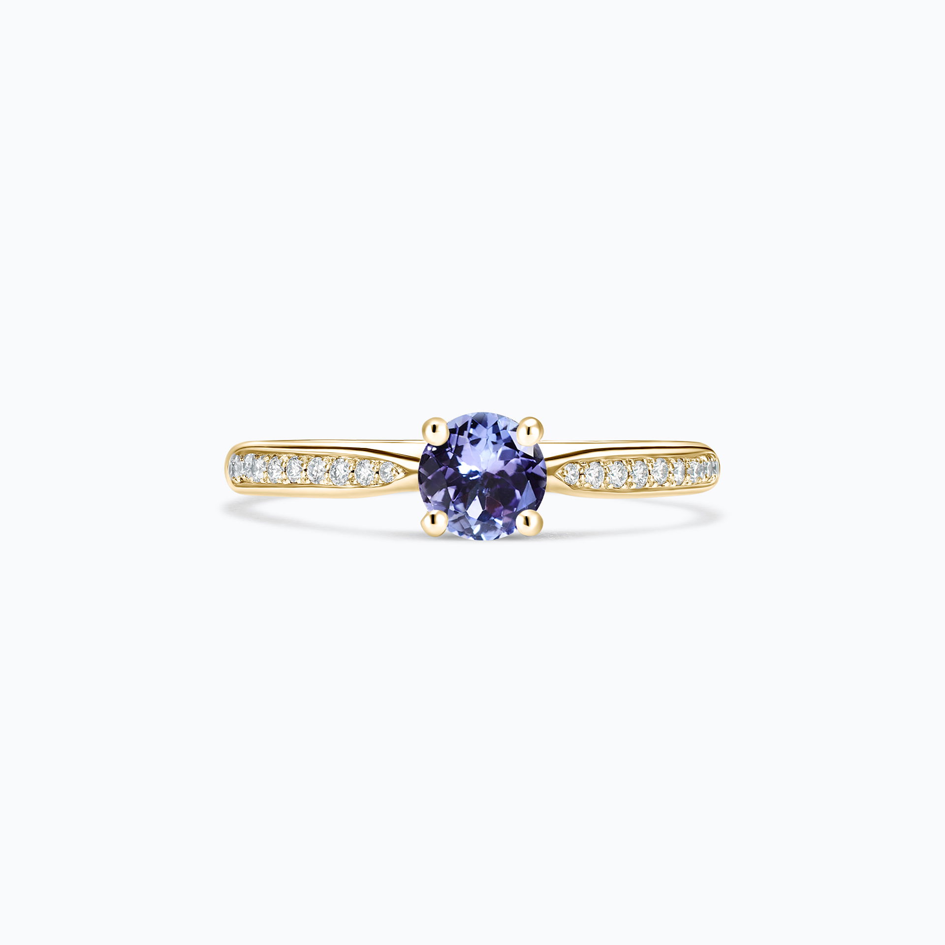 Solitaire Pavé Luna Tanzanite 4.5 mm