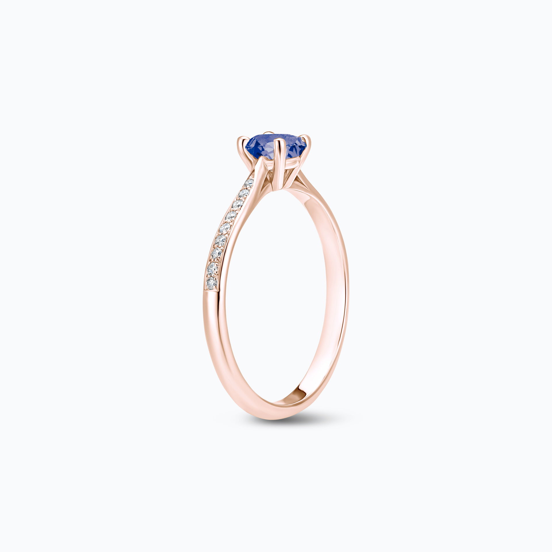 Solitaire Pavé Luna Tanzanite 4.5 mm