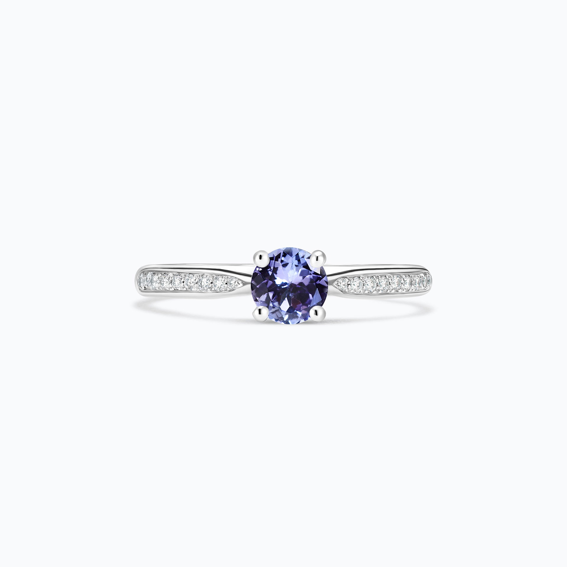 Solitaire Pavé Luna Tanzanite 4.5 mm