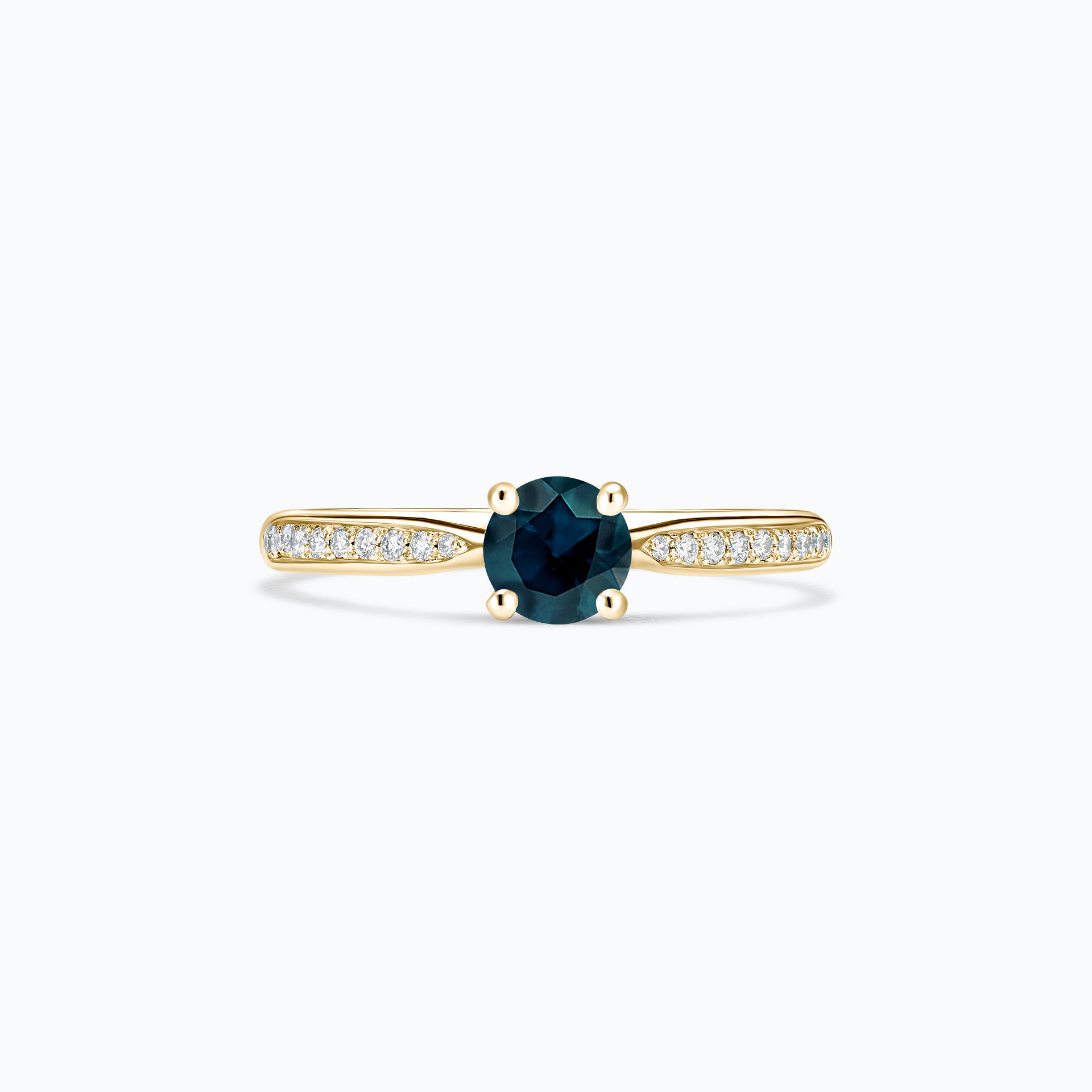 Solitaire Pavé Luna Topaze Blue London 4.5 mm