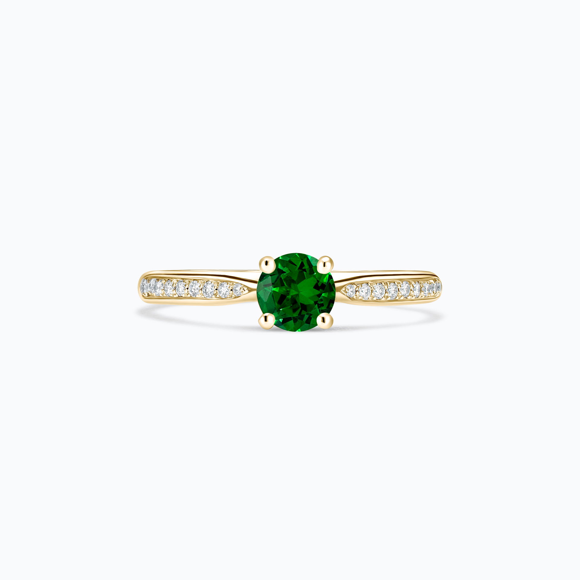 Solitaire Pavé Luna Tsavorite 4.5 mm
