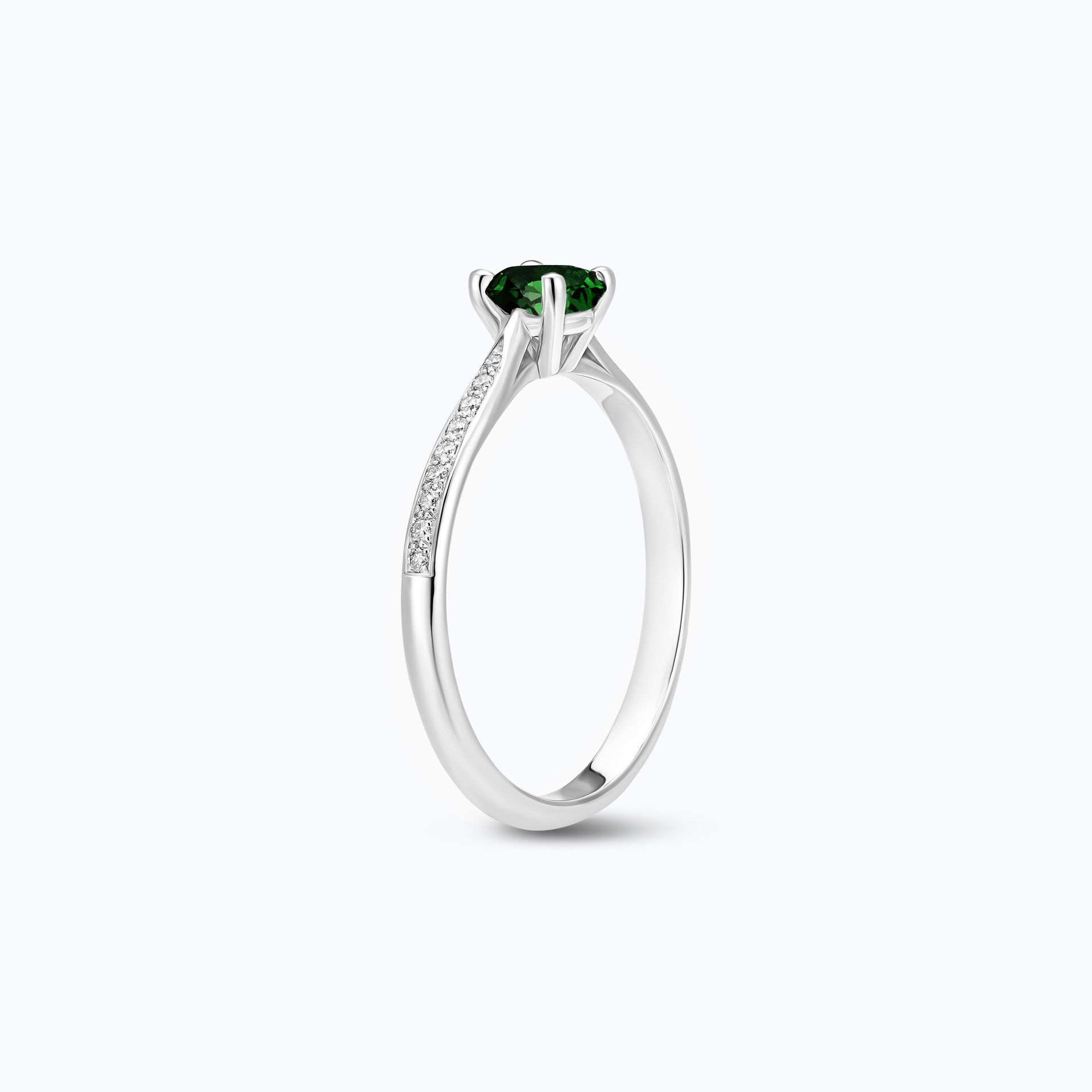 Solitaire Pavé Luna Tsavorite 4.5 mm