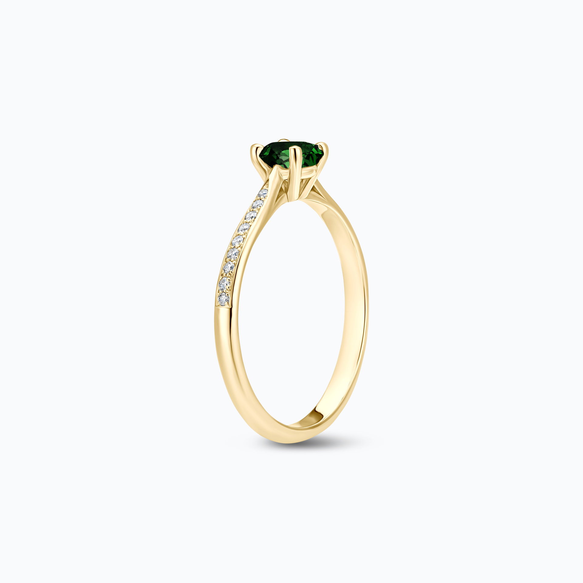 Solitaire Pavé Luna Tsavorite 4.5 mm