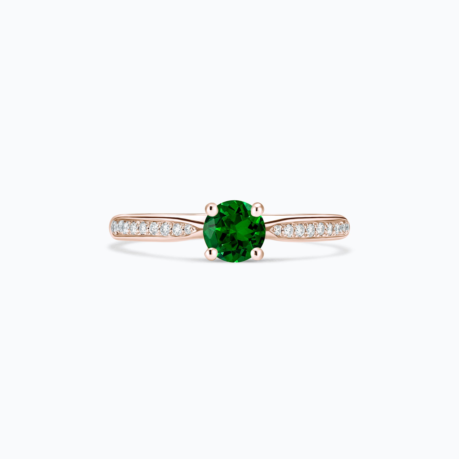 Solitaire Pavé Luna Tsavorite 4.5 mm