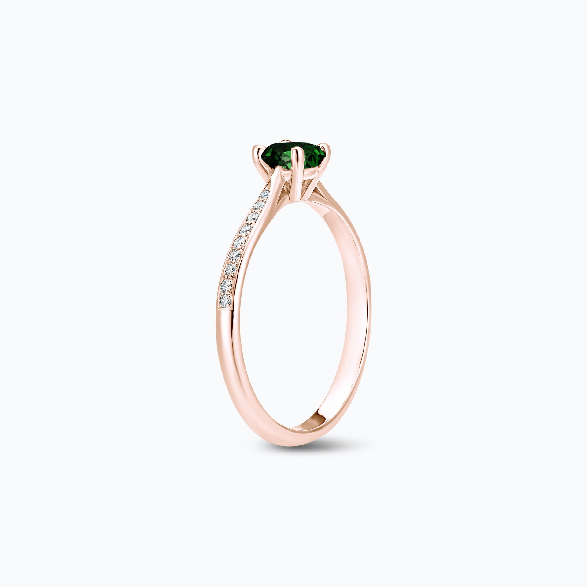 Solitaire Pavé Luna Tsavorite 4.5 mm