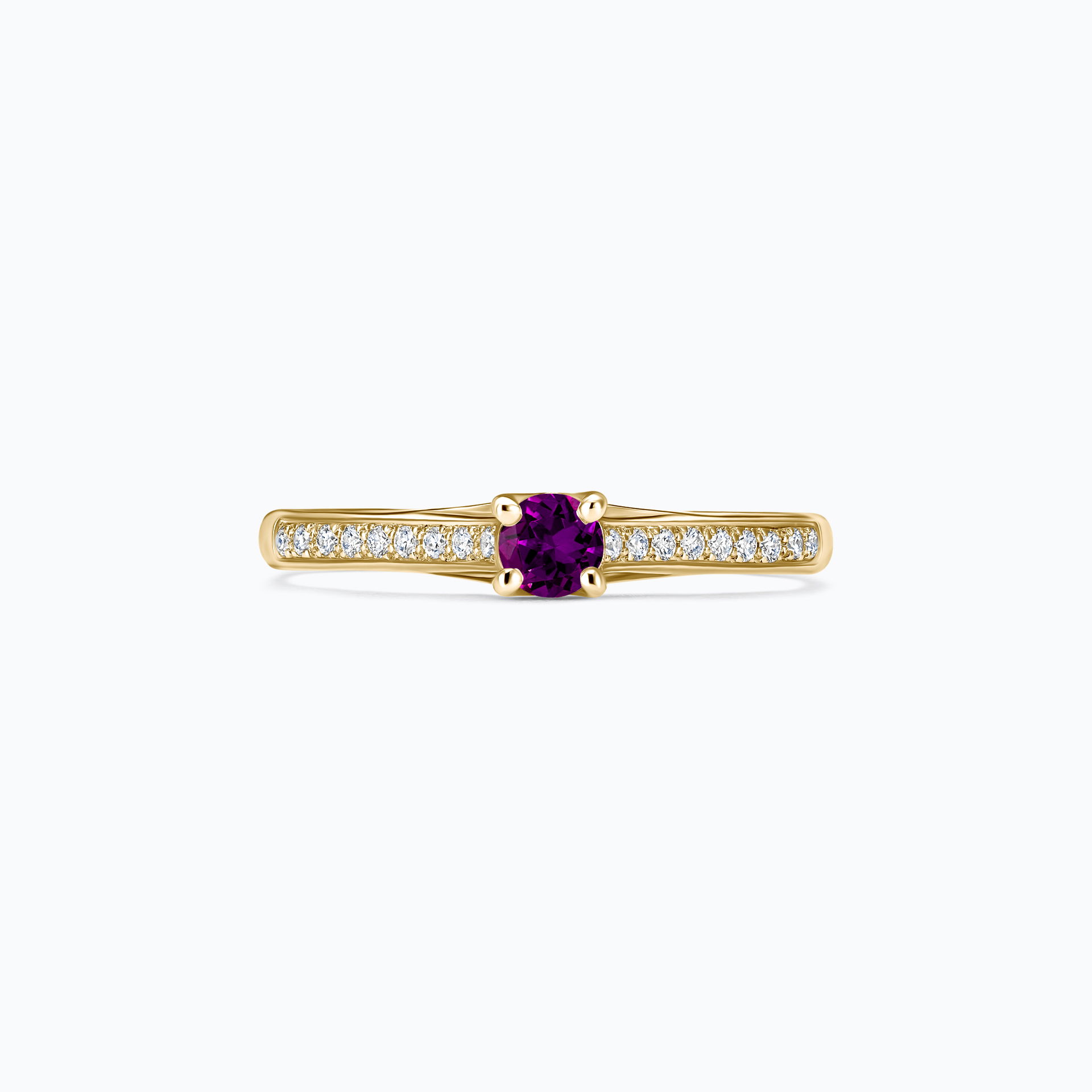 Solitaire Pavé Fanny Améthyste 3.5 mm