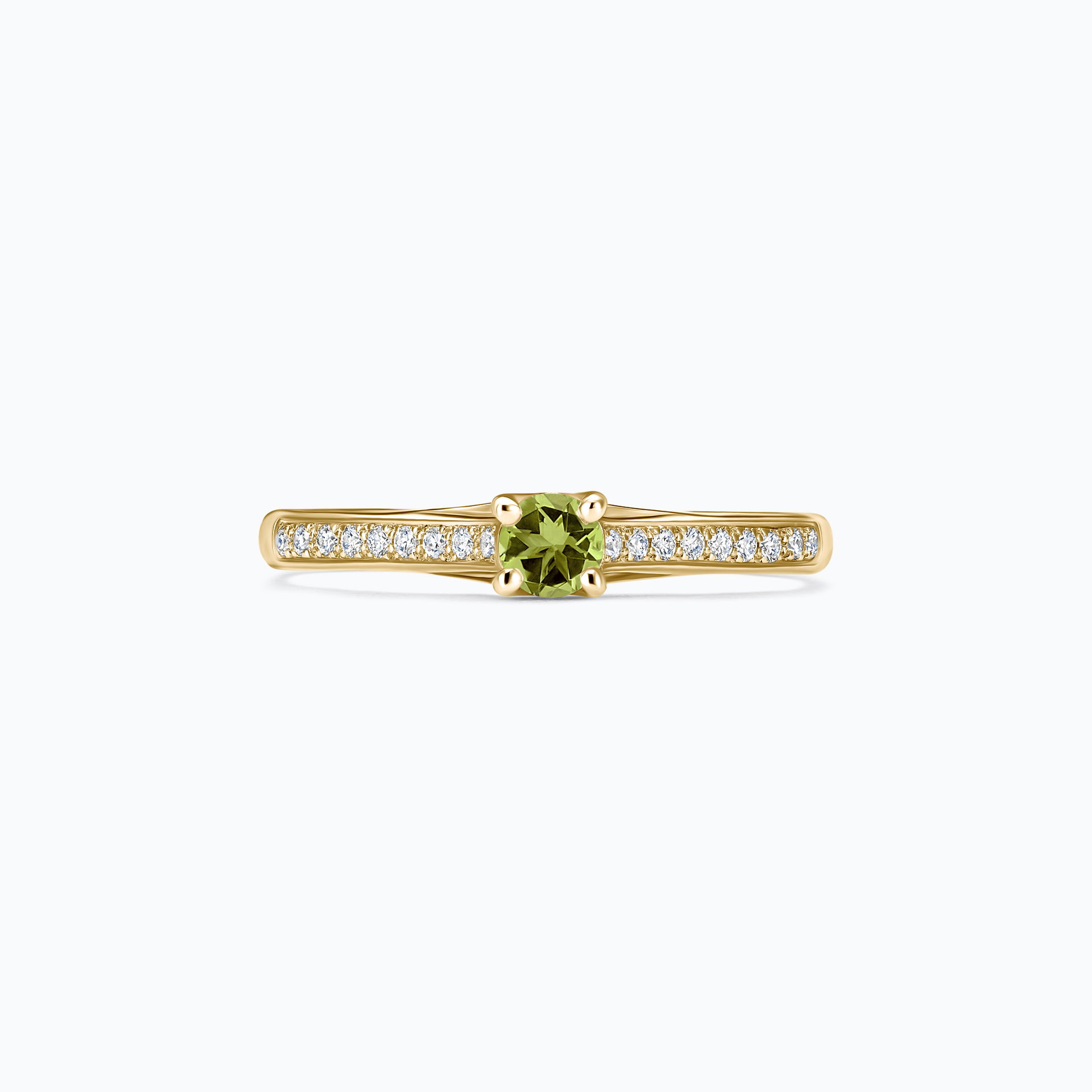 Solitaire Pavé Fanny Péridot 3.5 mm