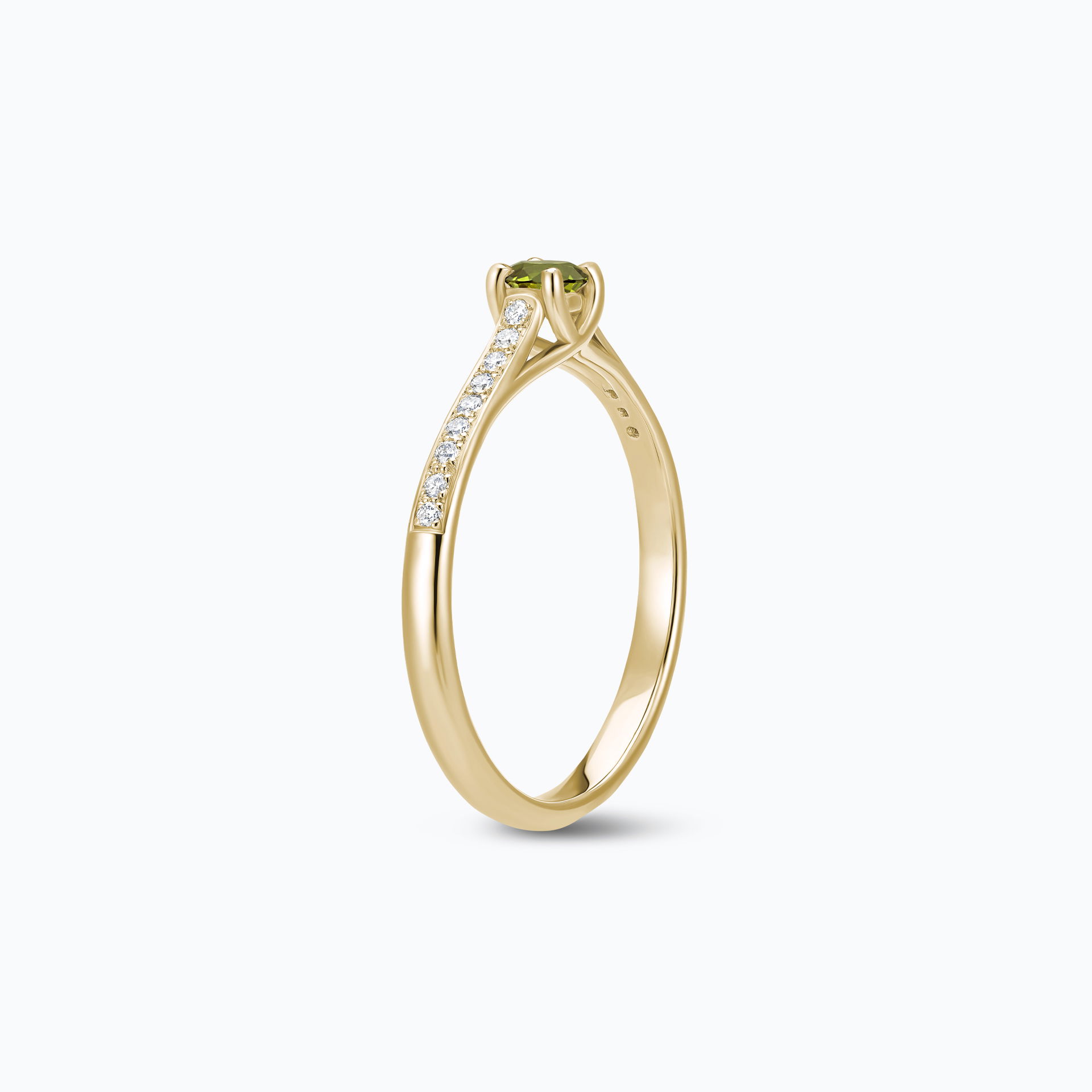 Solitaire Pavé Fanny Péridot 3.5 mm
