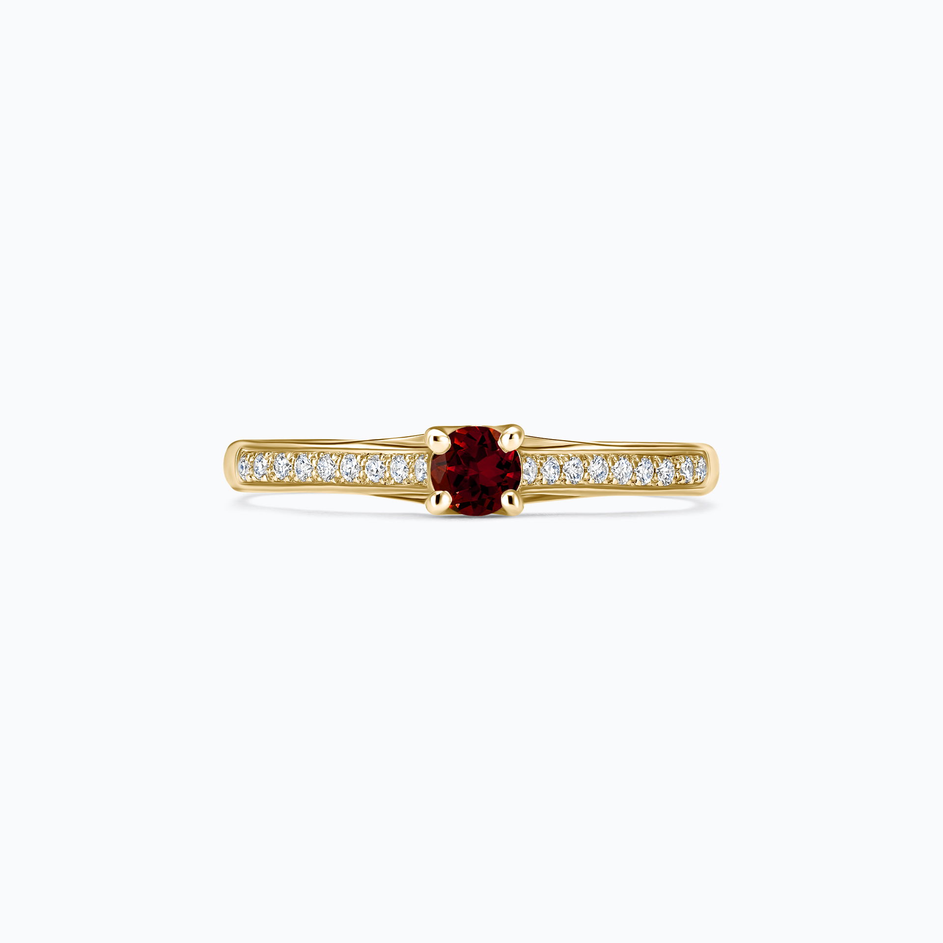 Solitaire Pavé Fanny Grenat 3.5 mm
