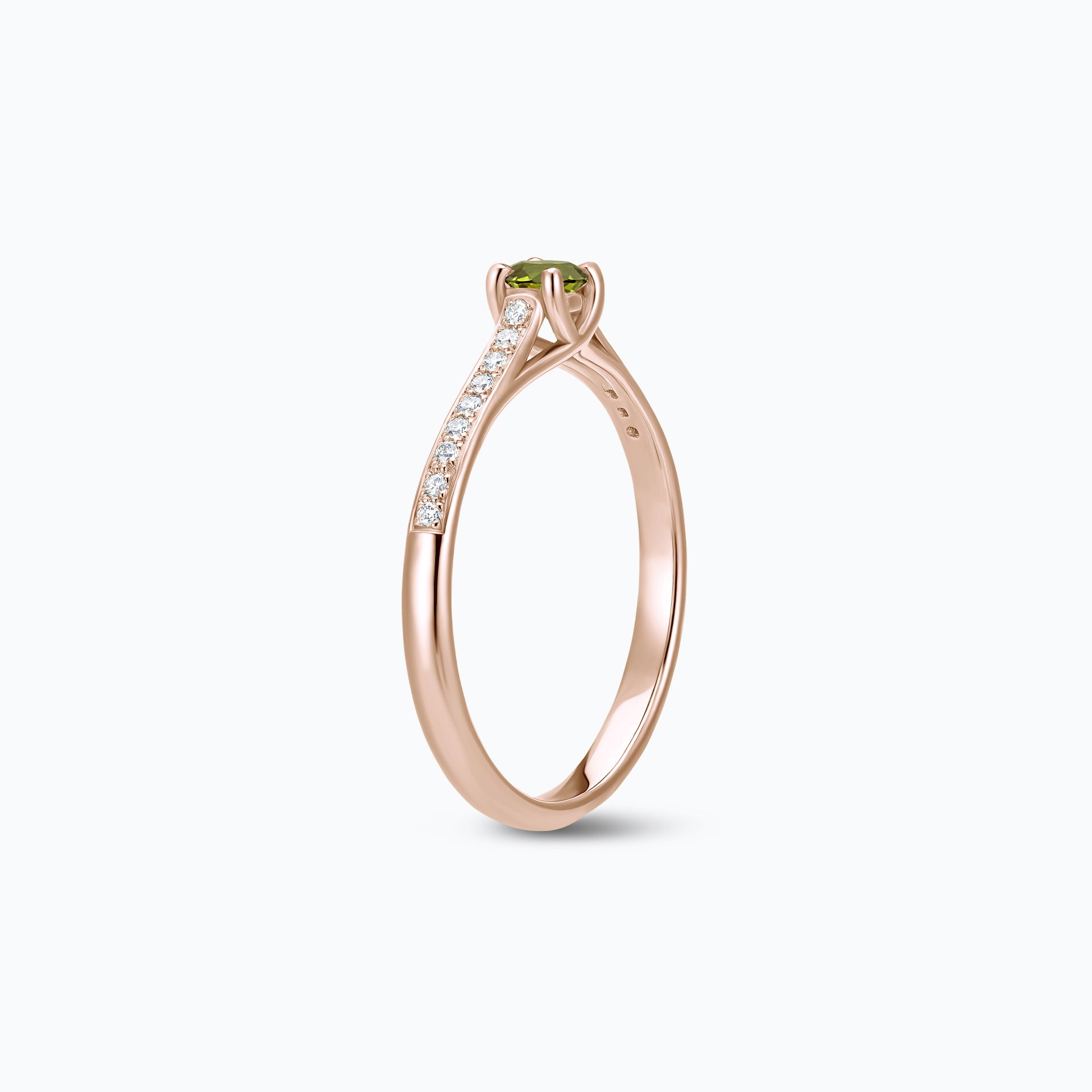 Solitaire Pavé Fanny Péridot 3.5 mm