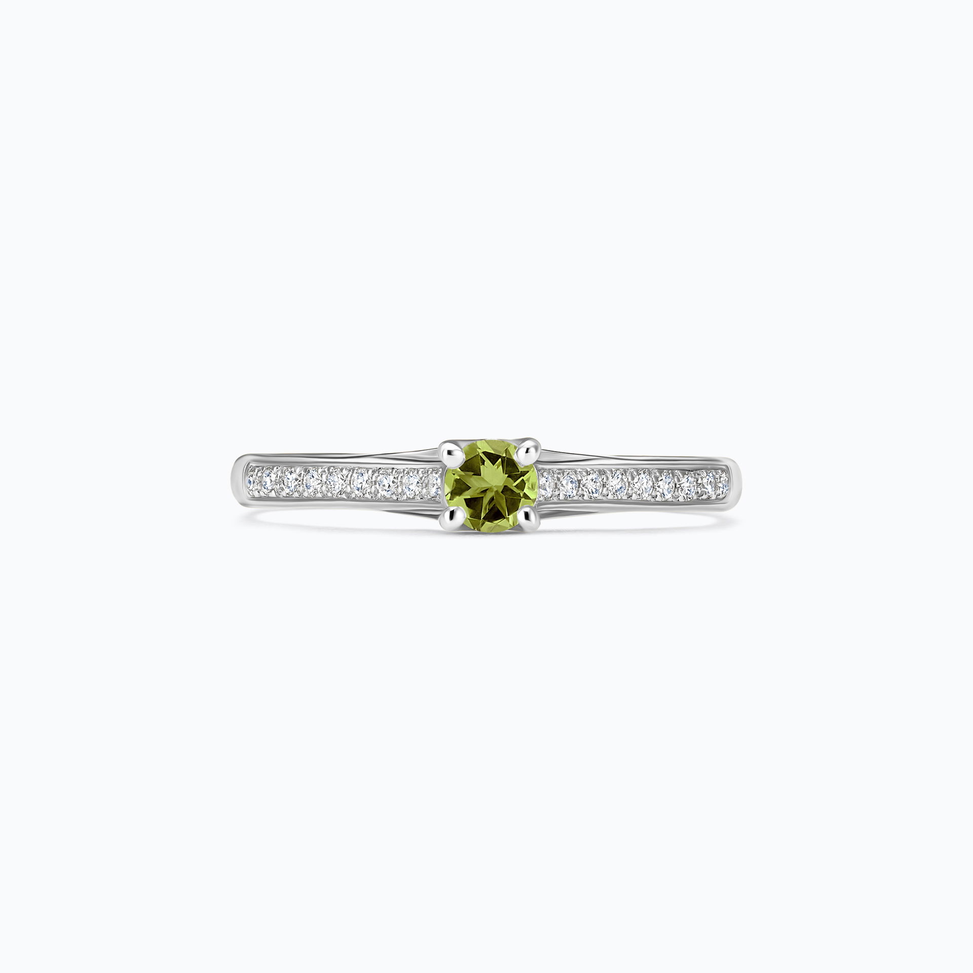 Solitaire Pavé Fanny Péridot 3.5 mm
