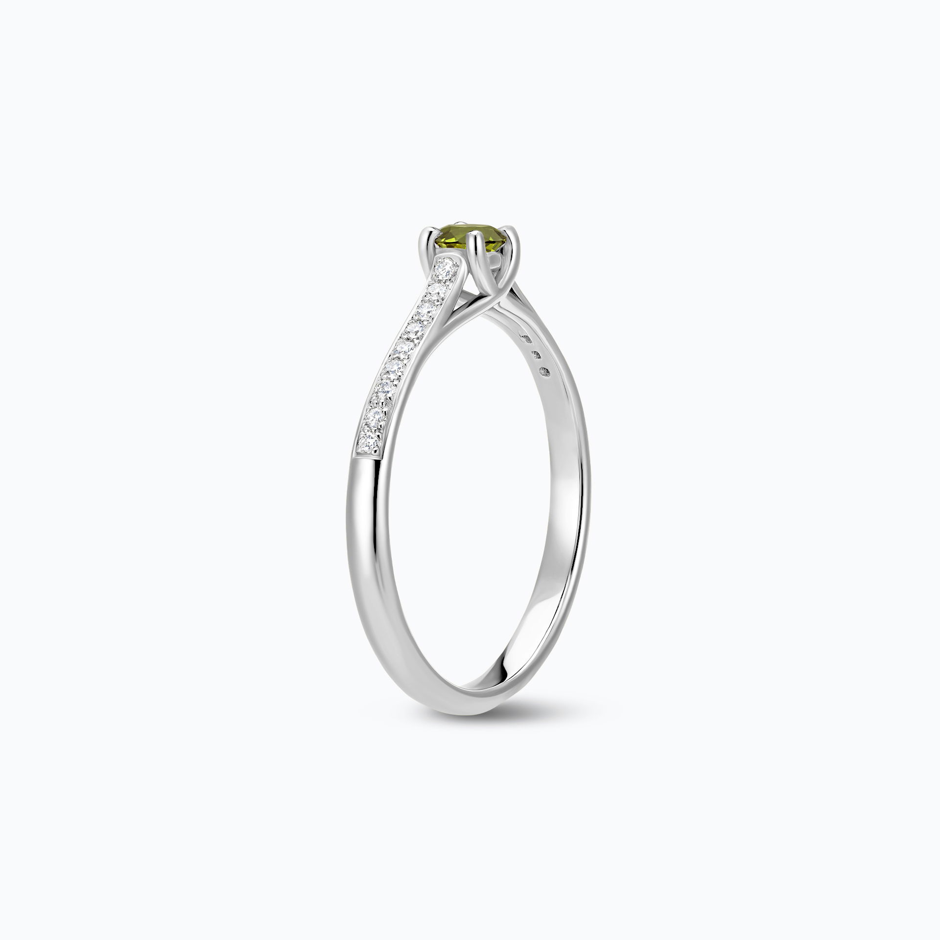 Solitaire Pavé Fanny Péridot 3.5 mm