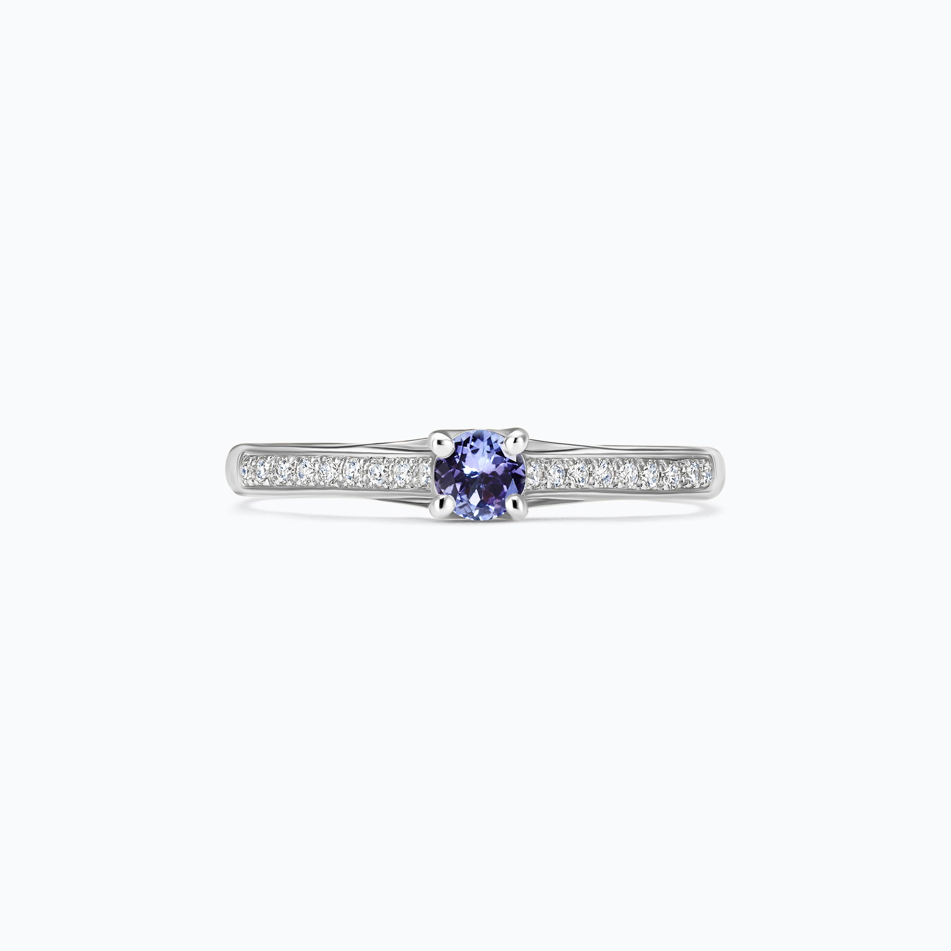Solitaire Pavé Fanny Tanzanite 3.5 mm