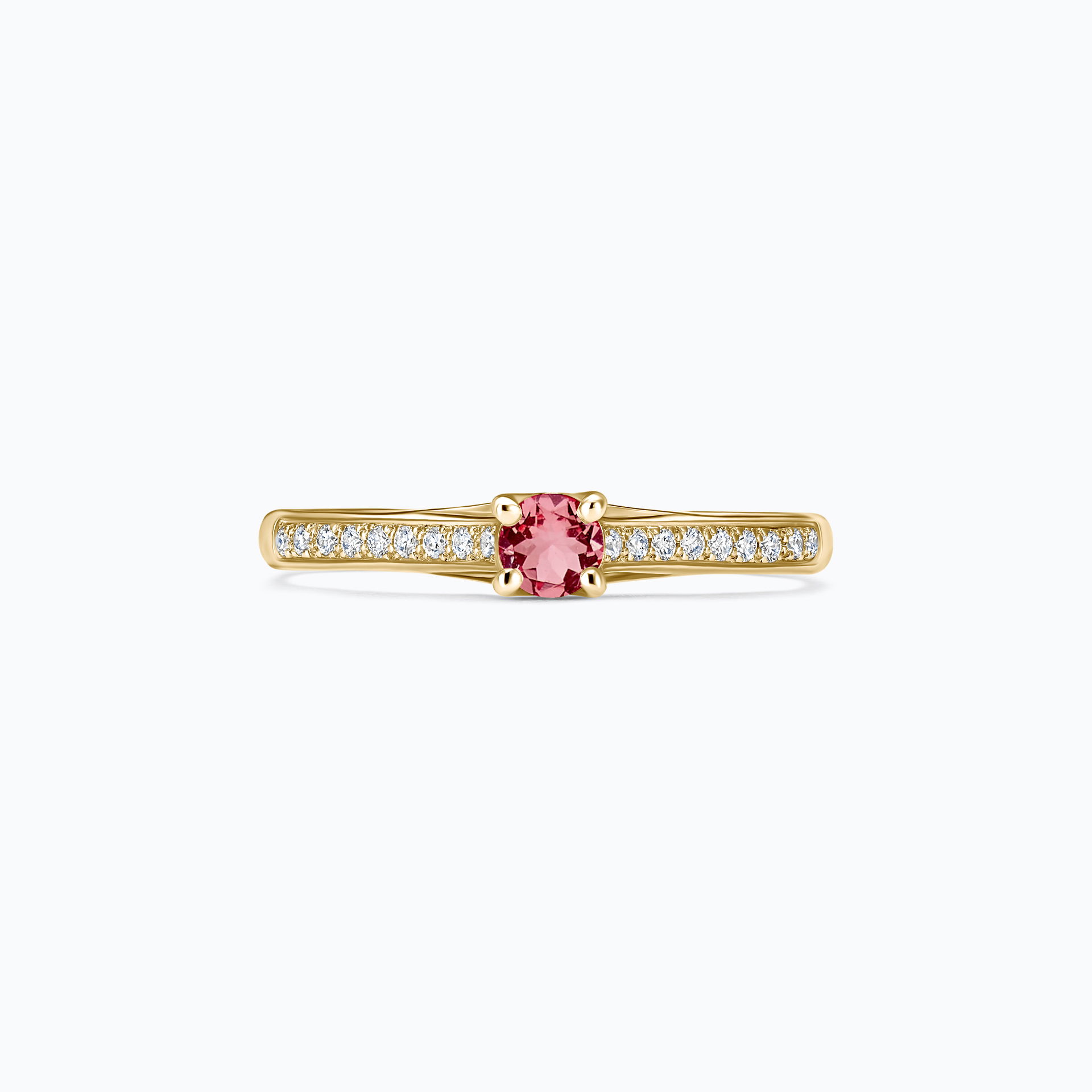 Solitaire Pavé Fanny Tourmaline 3.5 mm