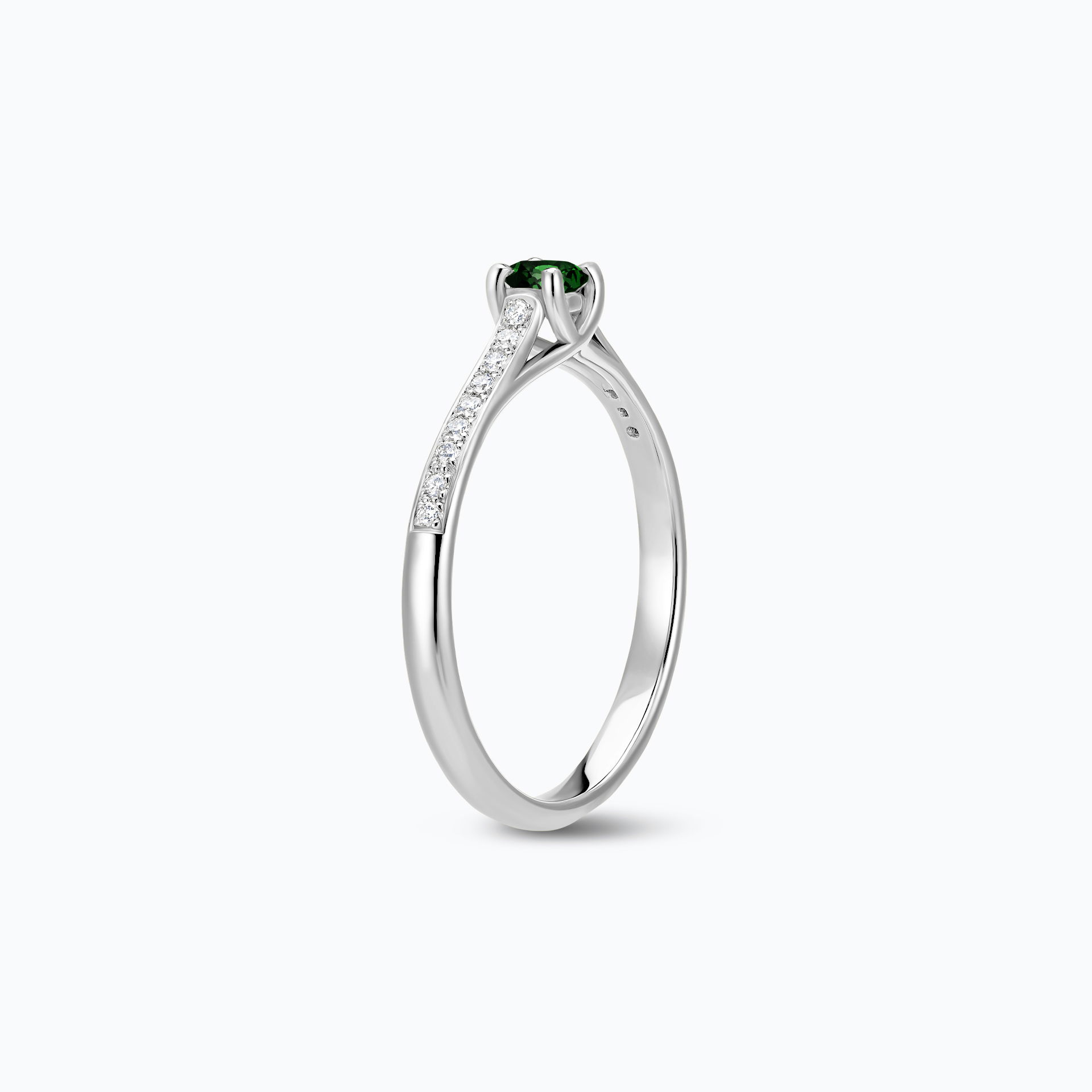 Solitaire Pavé Fanny Tsavorite 3.5 mm