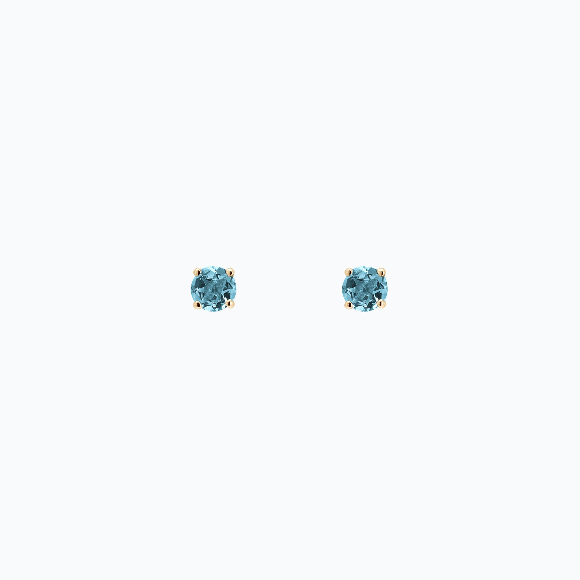 Boucles Alva Aigue-Marine 3.5 mm