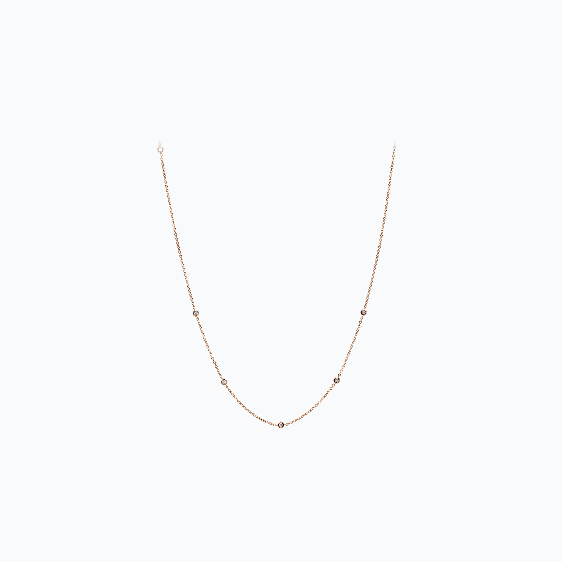 Collier Blossom 5 Diamants de Synthèse