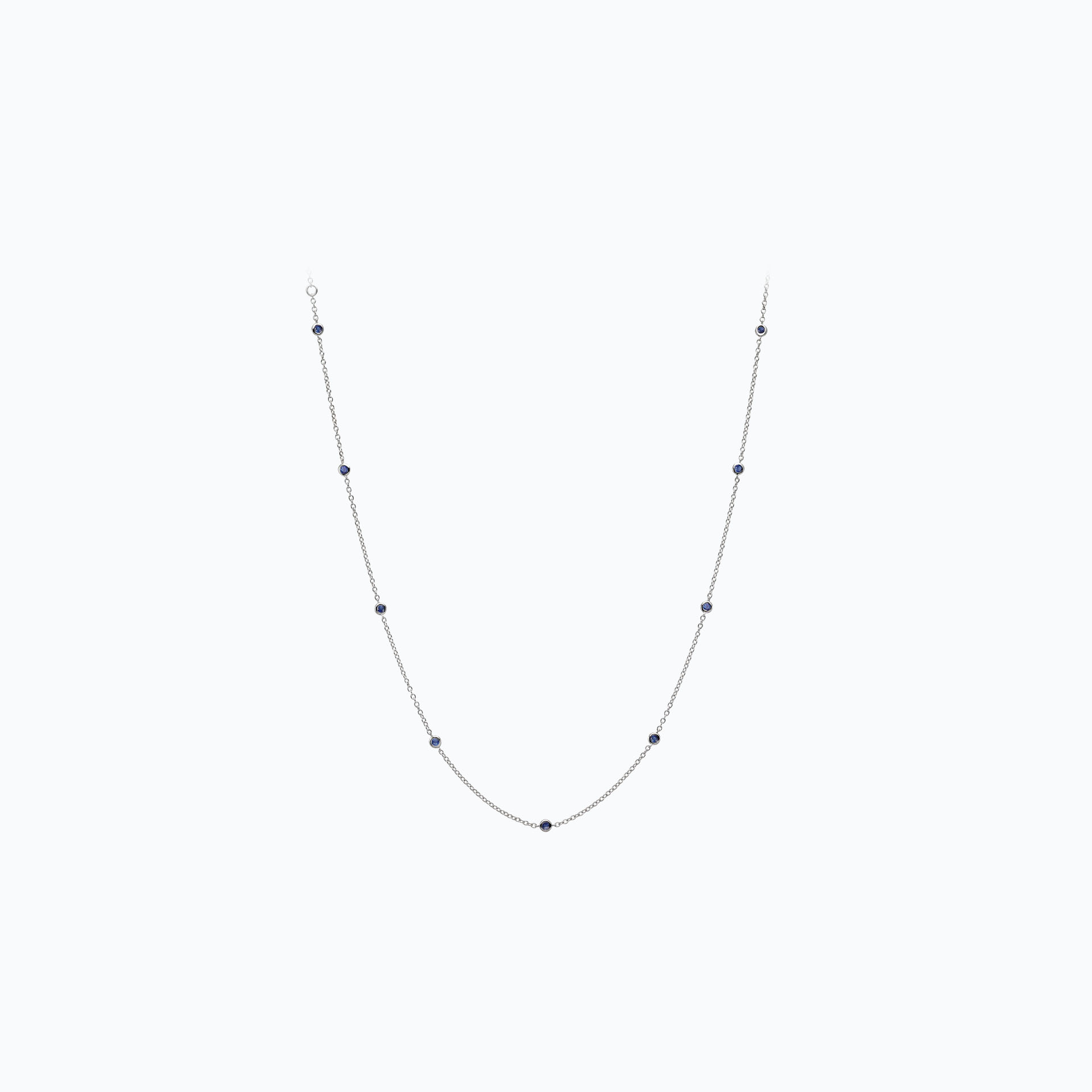 Collier Blossom 9 Saphirs