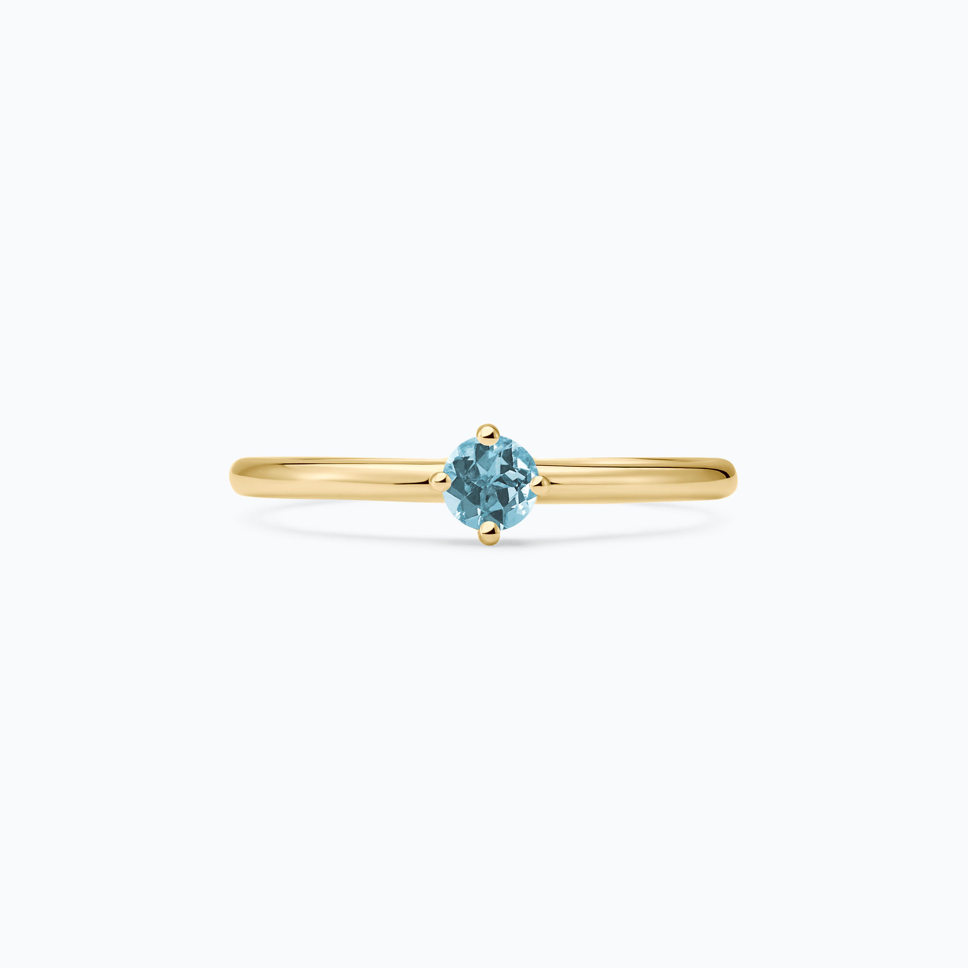 Solitaire Alva Aigue-Marine 3.5 mm
