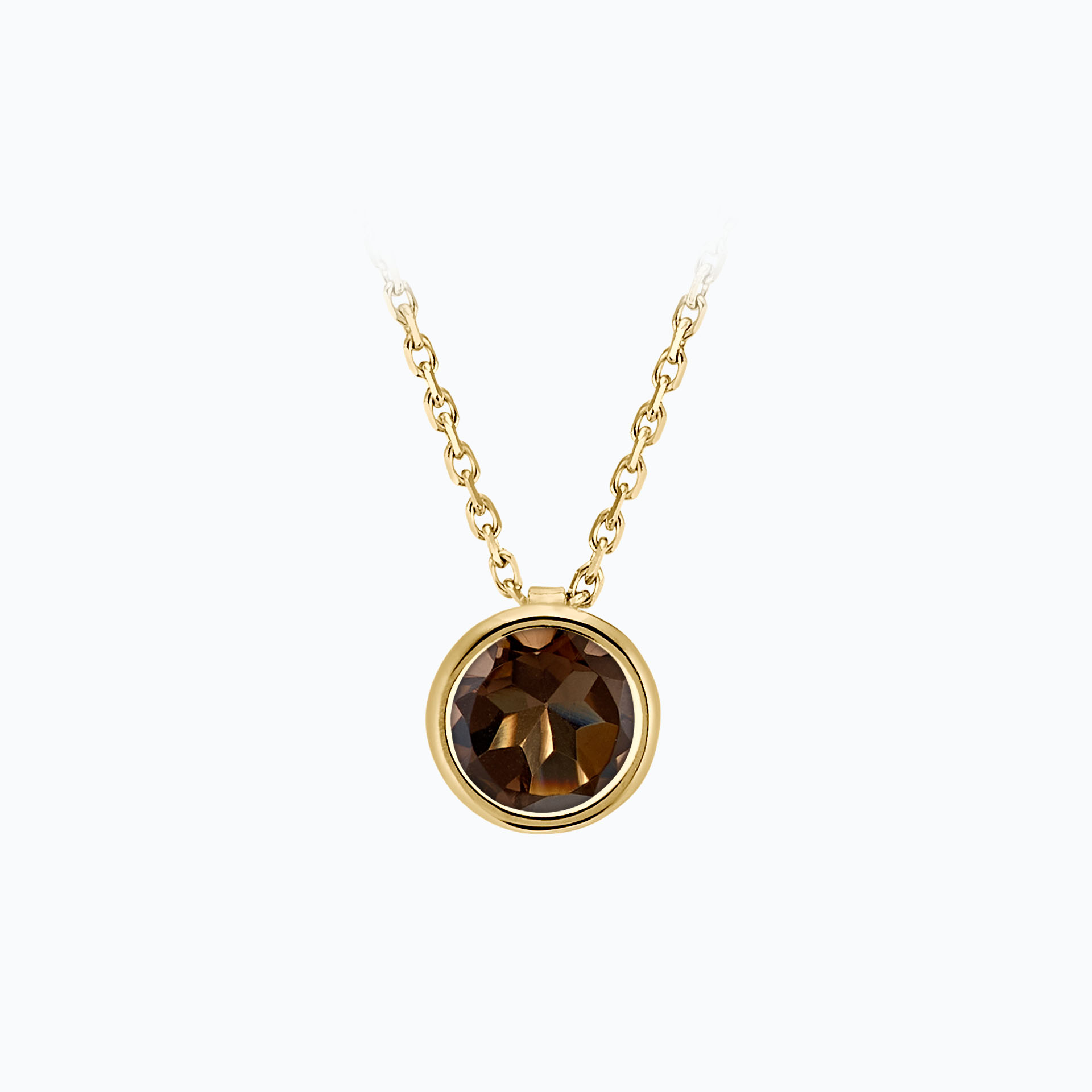 Collier Nymphéa Quartz fumé