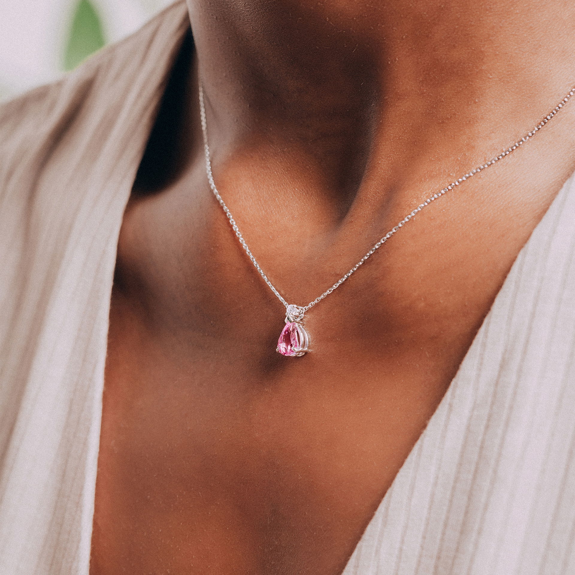 Collier Tosca Saphir Rose