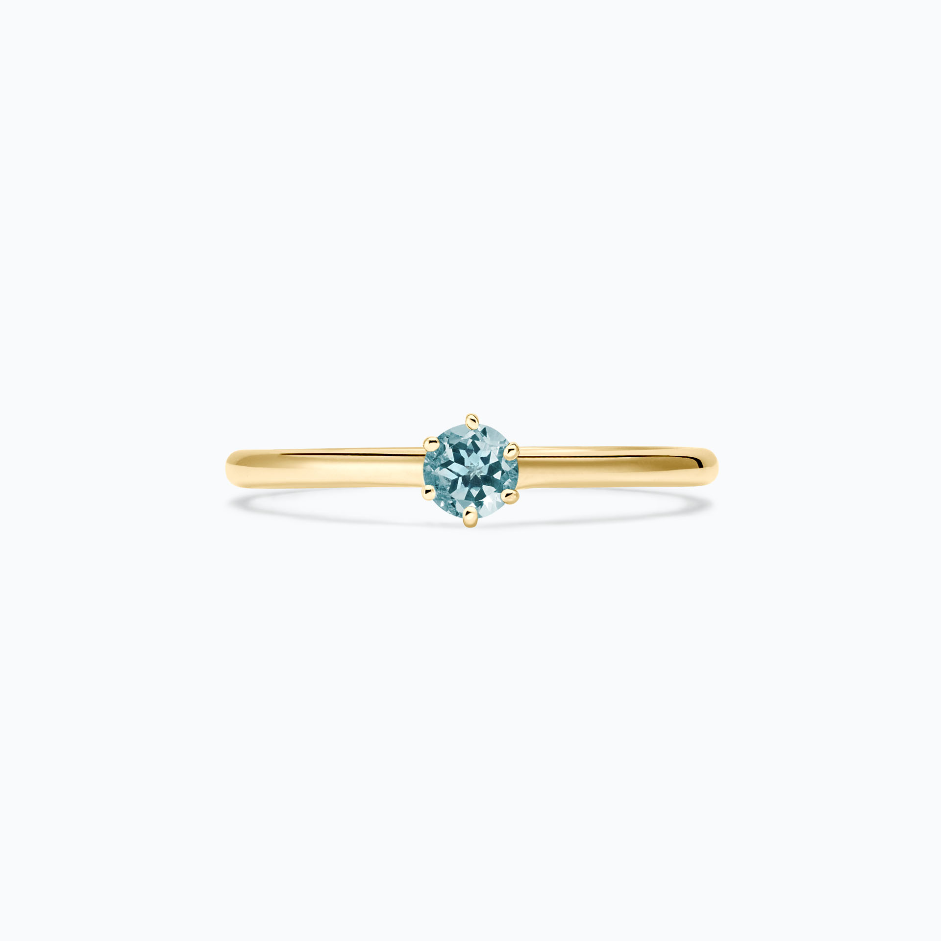 Solitaire Félicia Aigue-Marine 3.5 mm