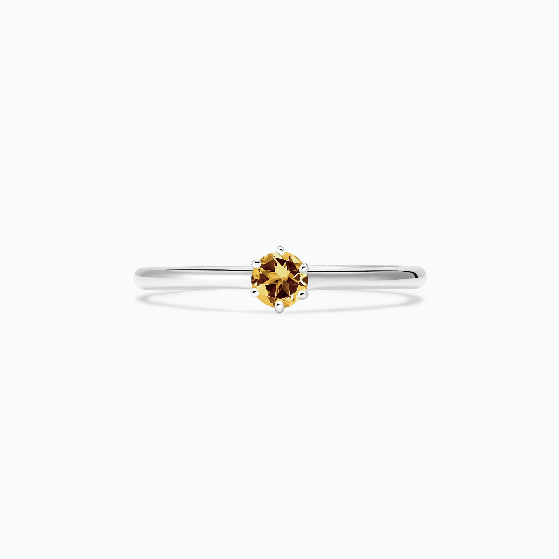 Solitaire Félicia Saphir Jaune Tournesol 3.5 mm