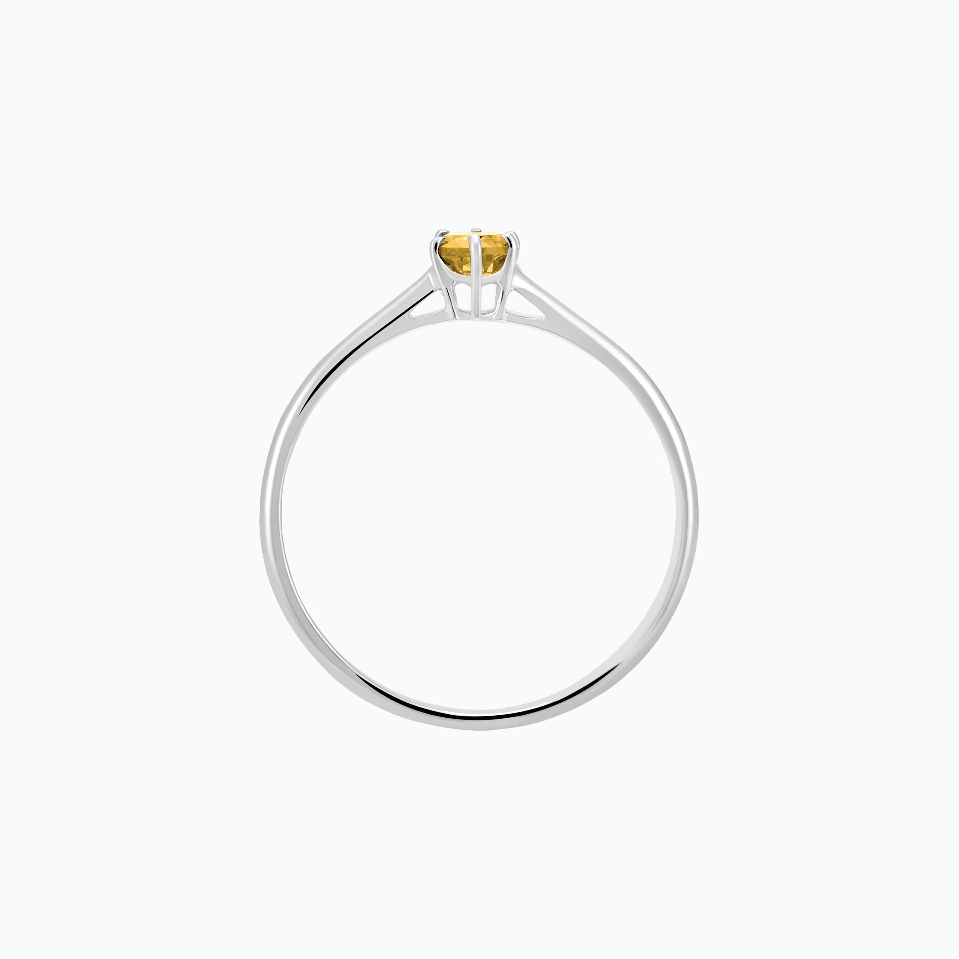 Solitaire Félicia Saphir Jaune Tournesol 3.5 mm