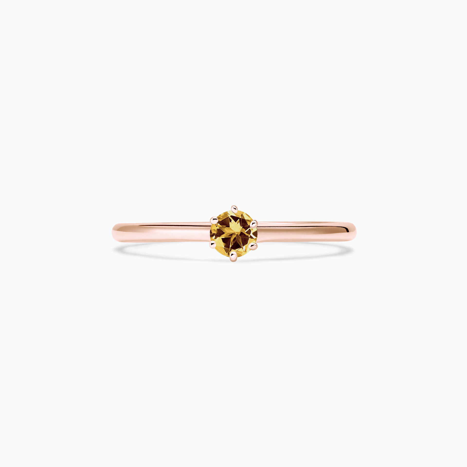 Solitaire Félicia Saphir Jaune Tournesol 3.5 mm