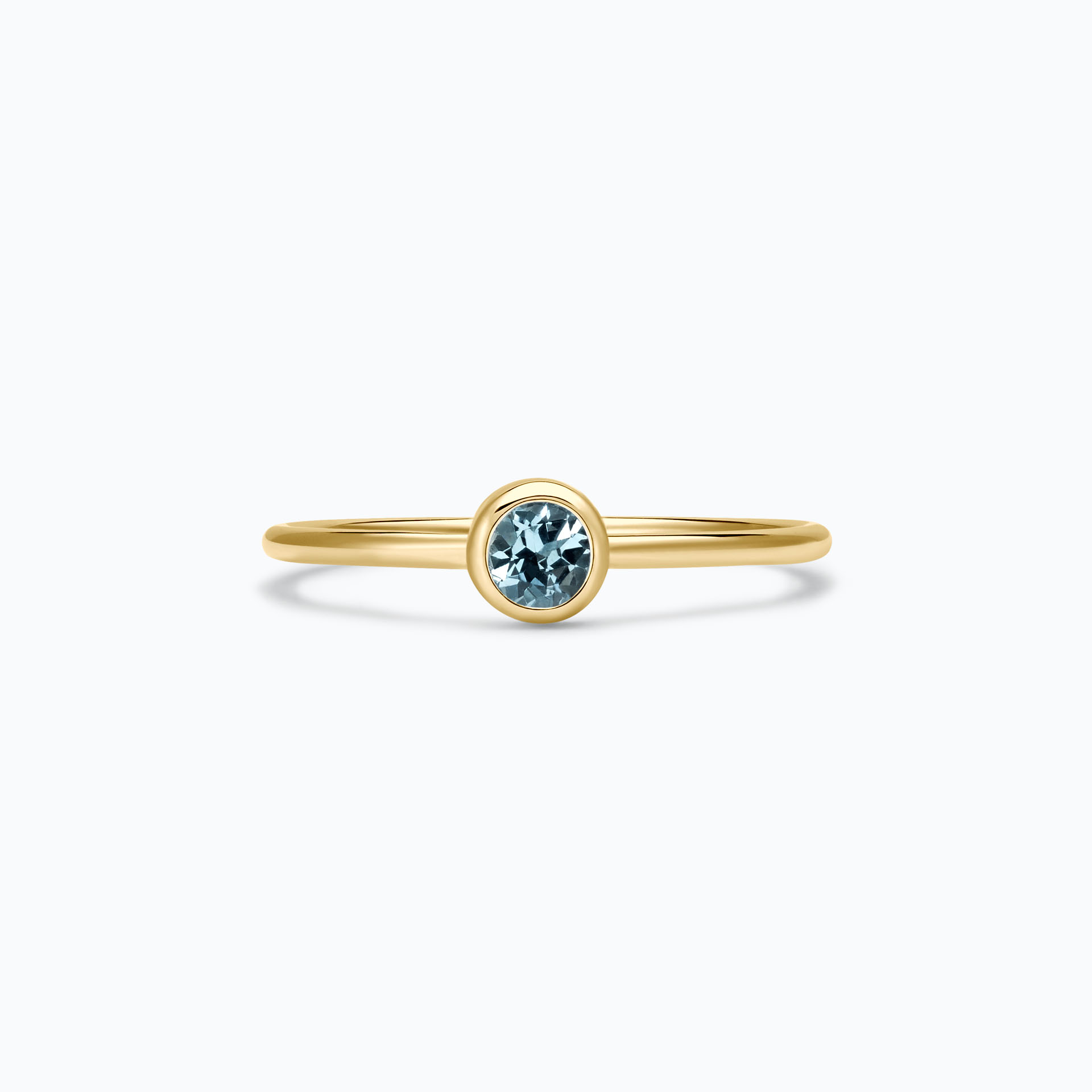 Solitaire Harmony Aigue-Marine 3.5 mm