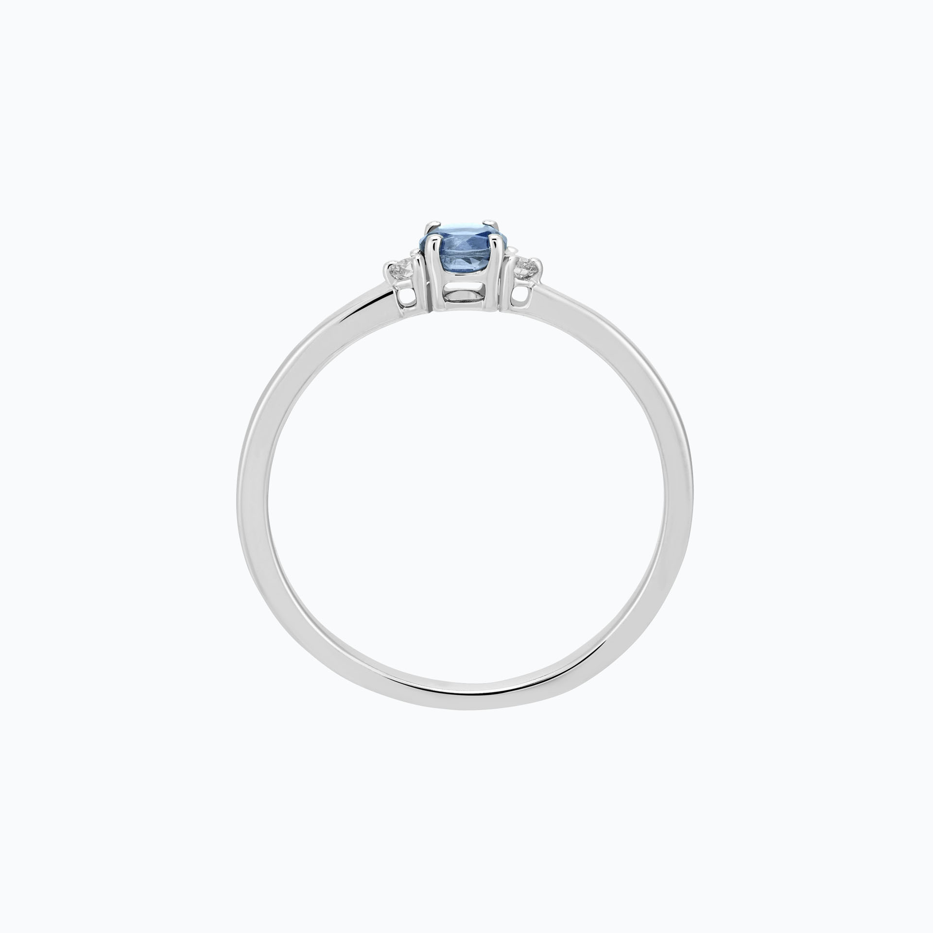 Solitaire Lolly Saphir Bleu Tendre 3.5 mm