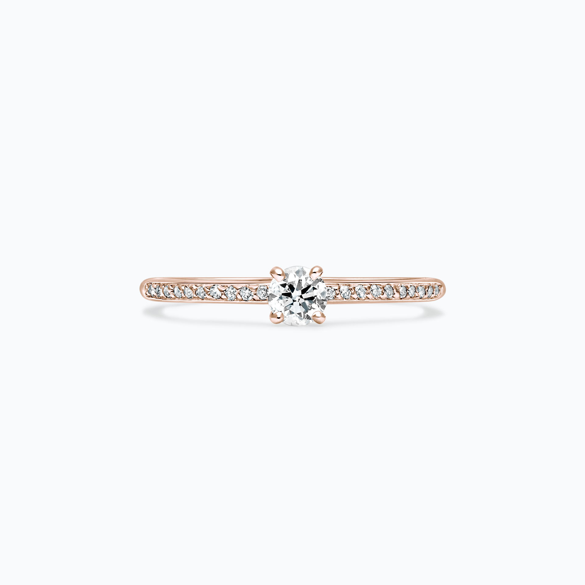 Solitaire Pavé Séléné Diamant de Synthèse 0.20 carat