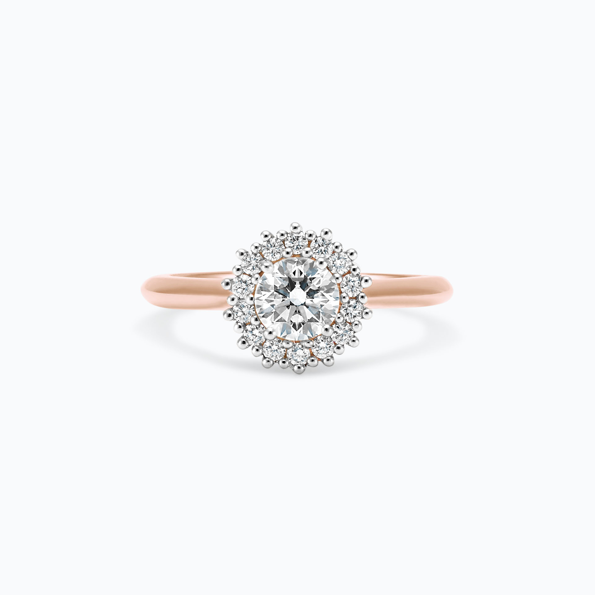 Solitaire Rosaflora Diamant de Synthèse