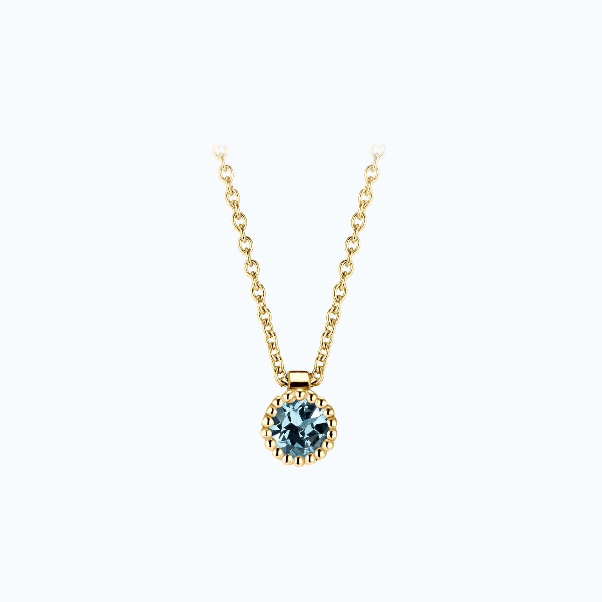 Collier Faustine Aigue-Marine 3.5 mm